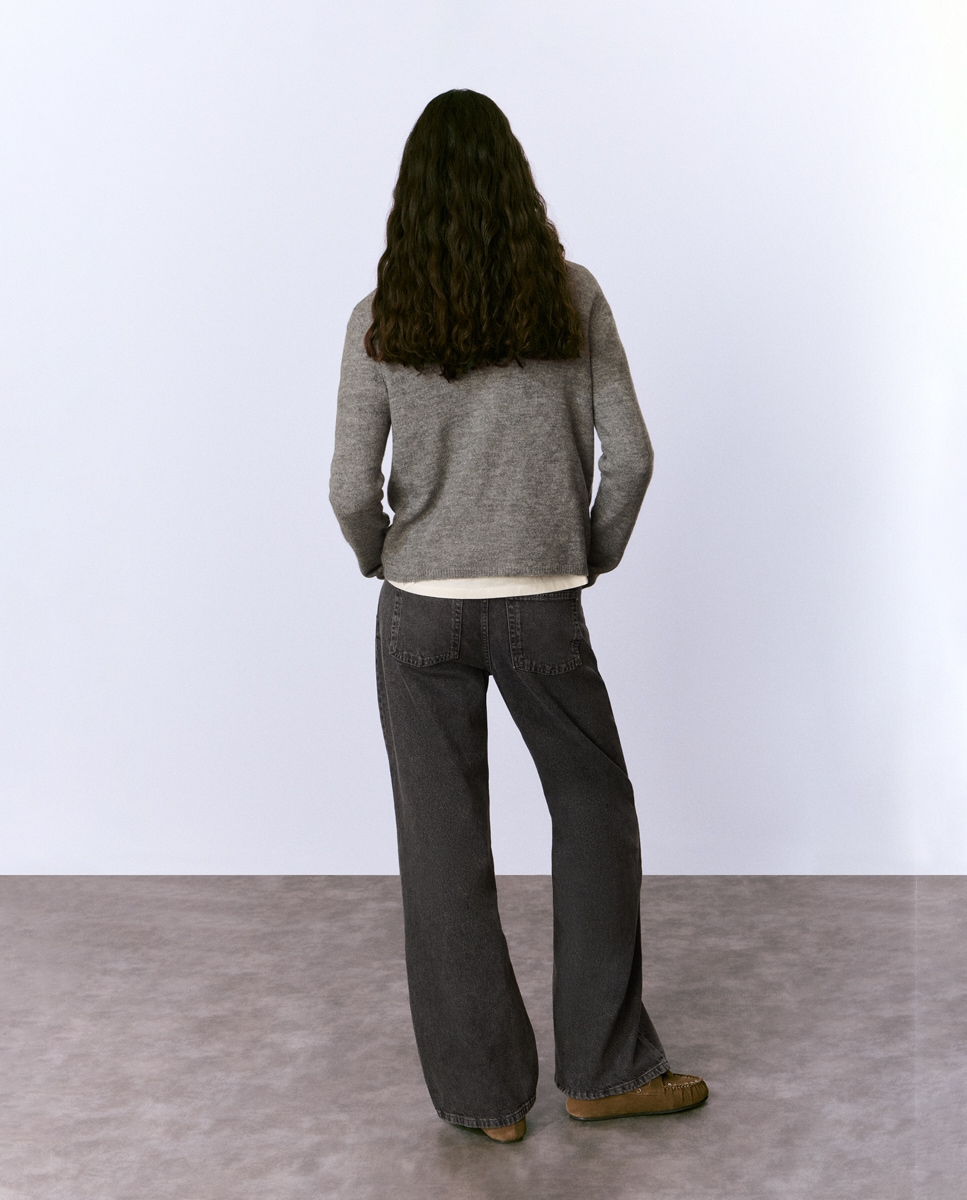 Jeans com Bolsos Cinzento-escuro-2