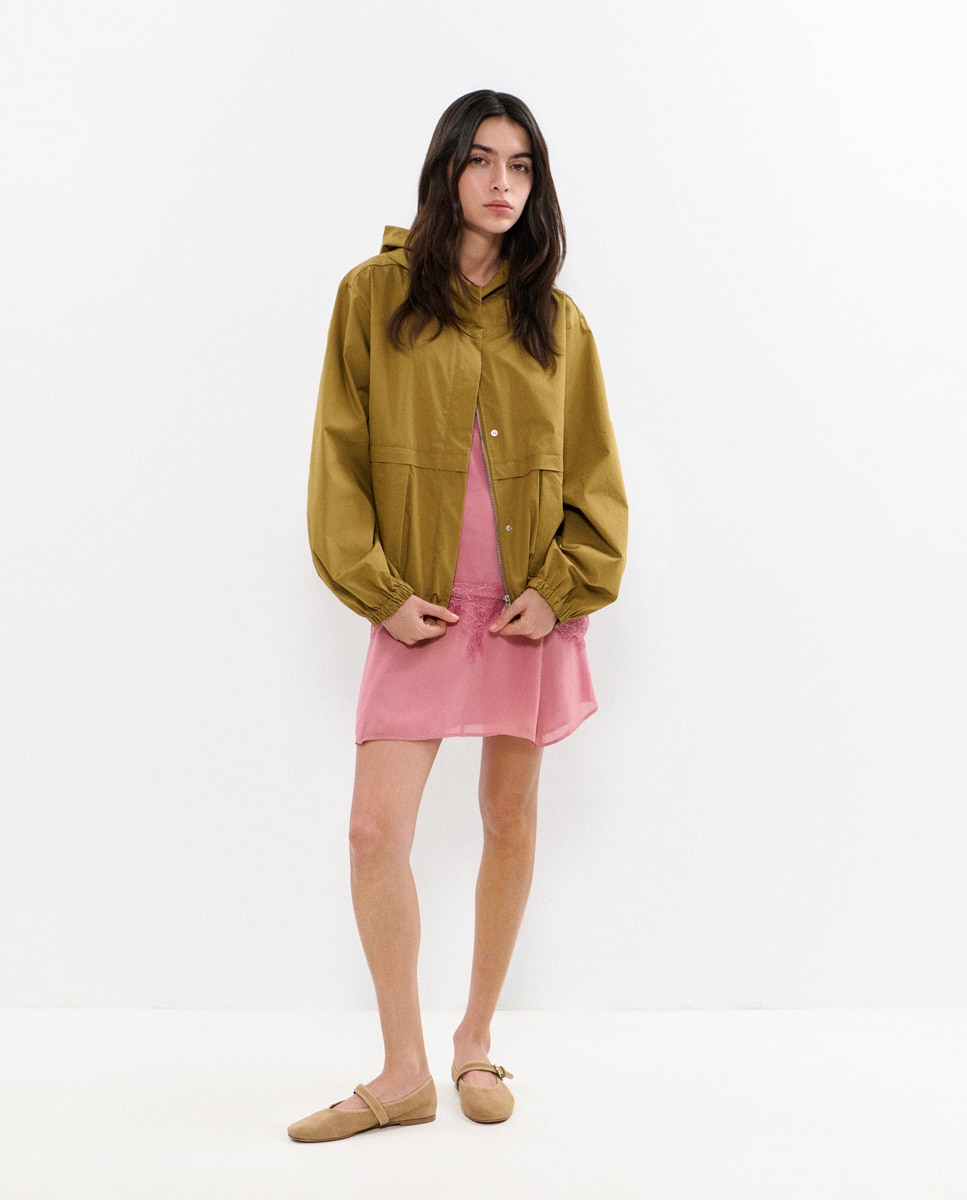 Parka Resistente À Água Ocre-3