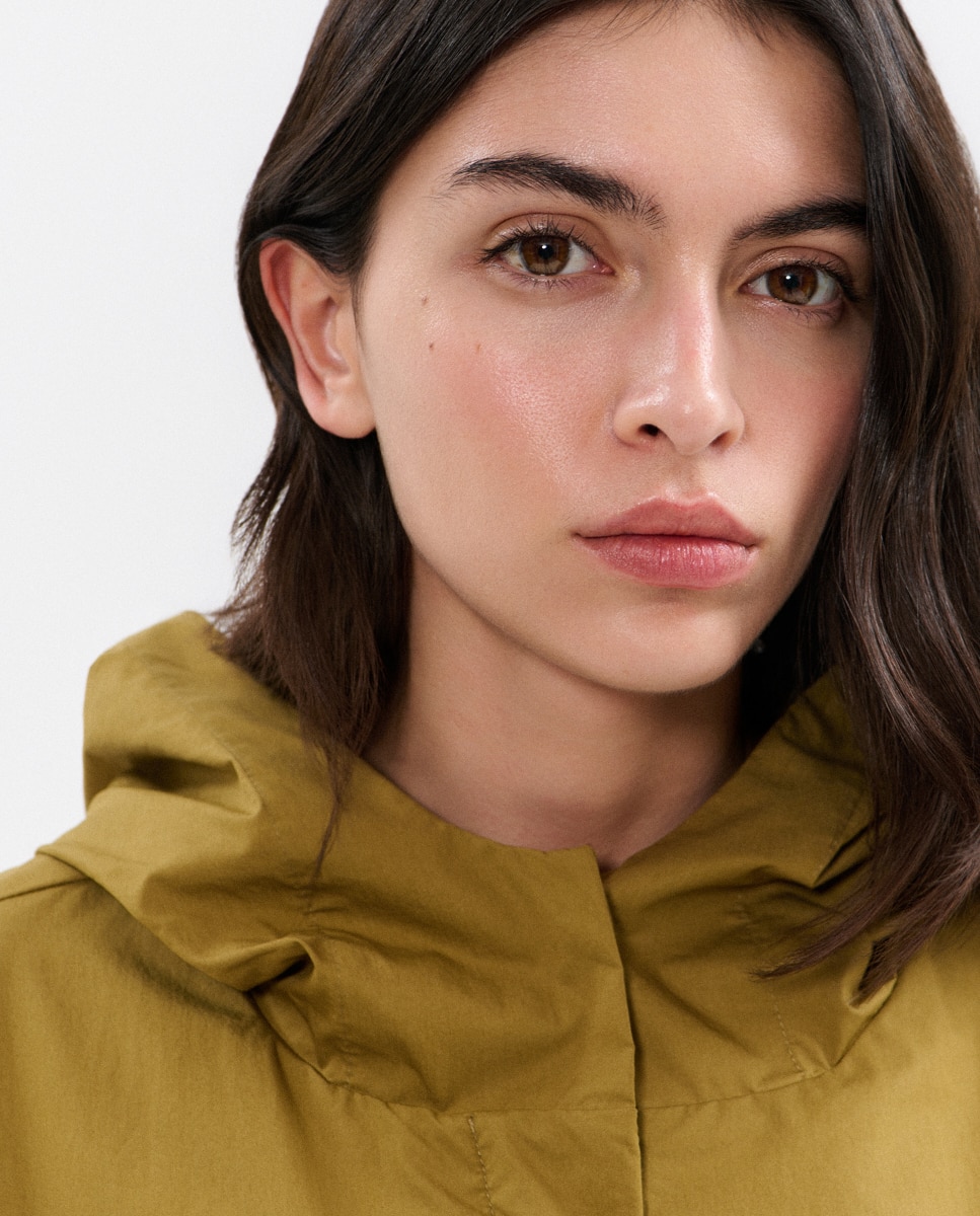 Parka Resistente À Água Ocre-4