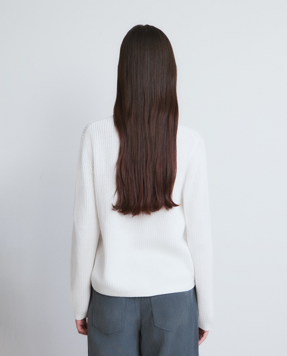 Camisola com Logo e Estrela Cru-2
