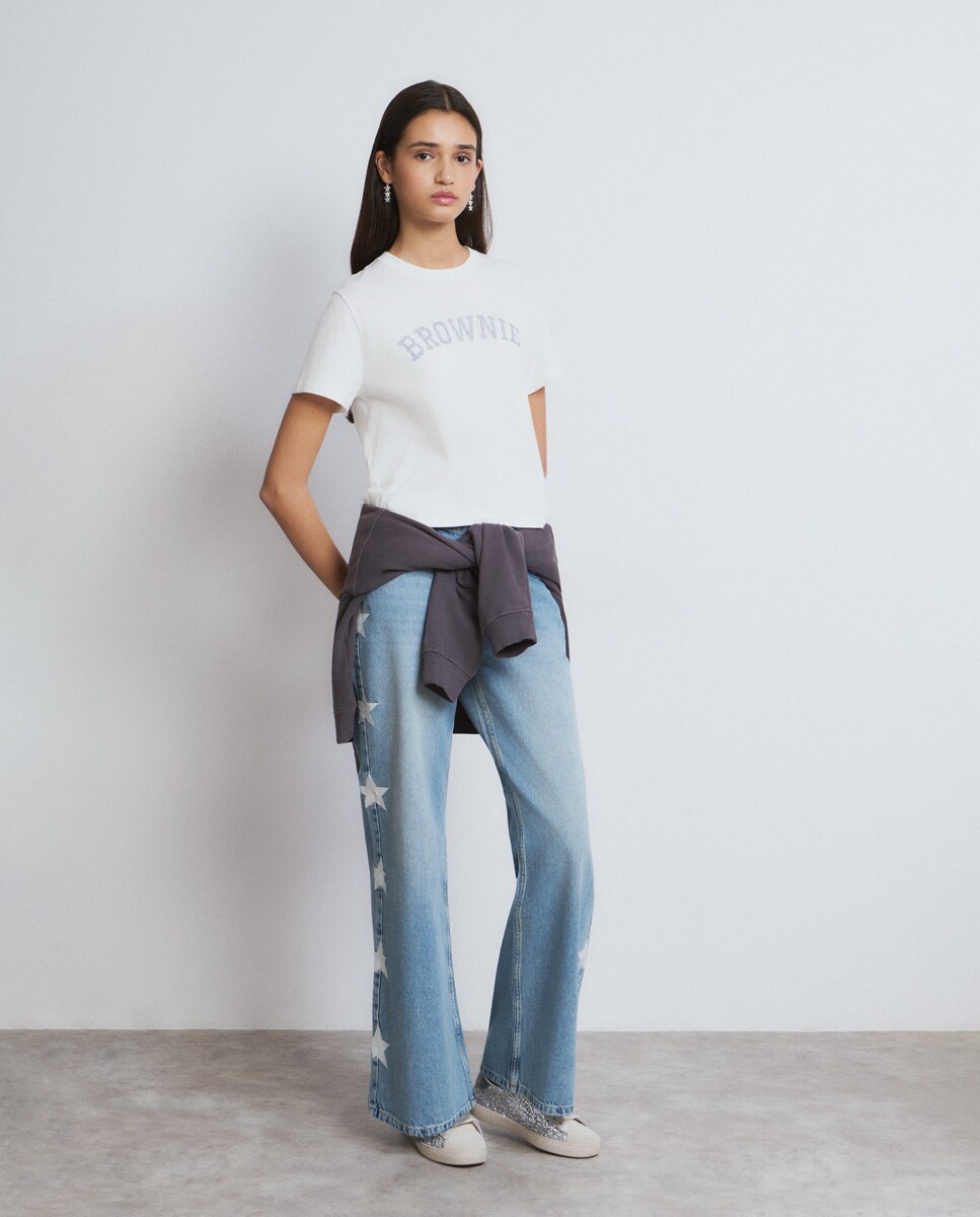 T-shirt com Logo Branco-3