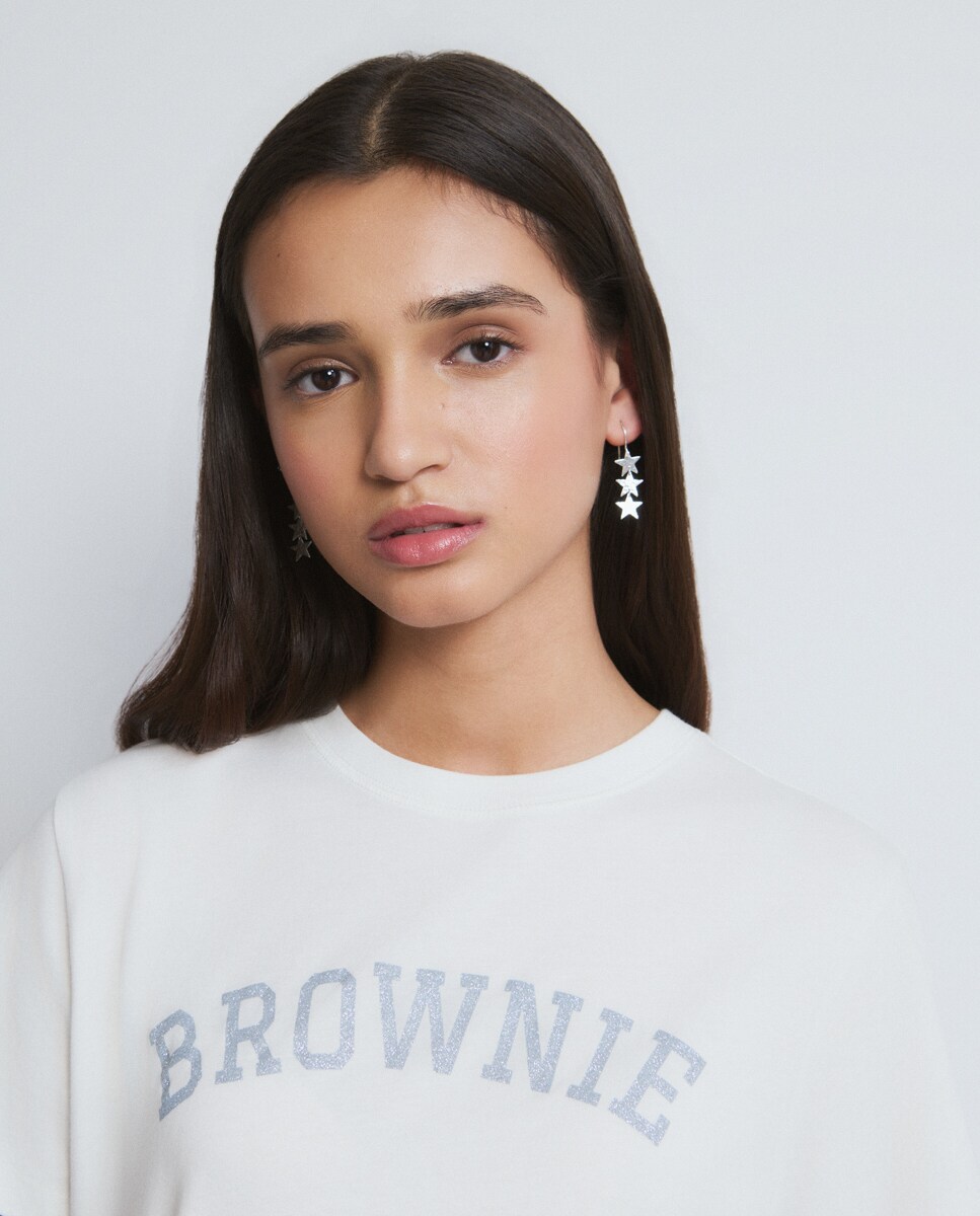 T-shirt com Logo Branco-4