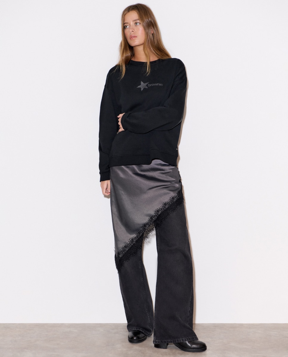 Imagem 0 de Saia Assimétrica Tipo Lingerie