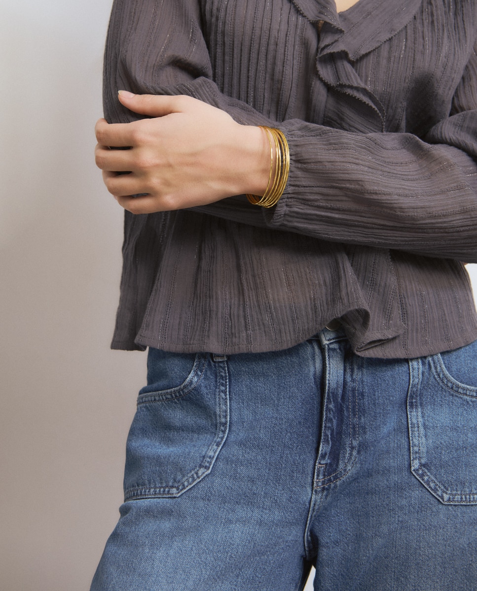 Pack de Pulseiras Finas Dourado-3