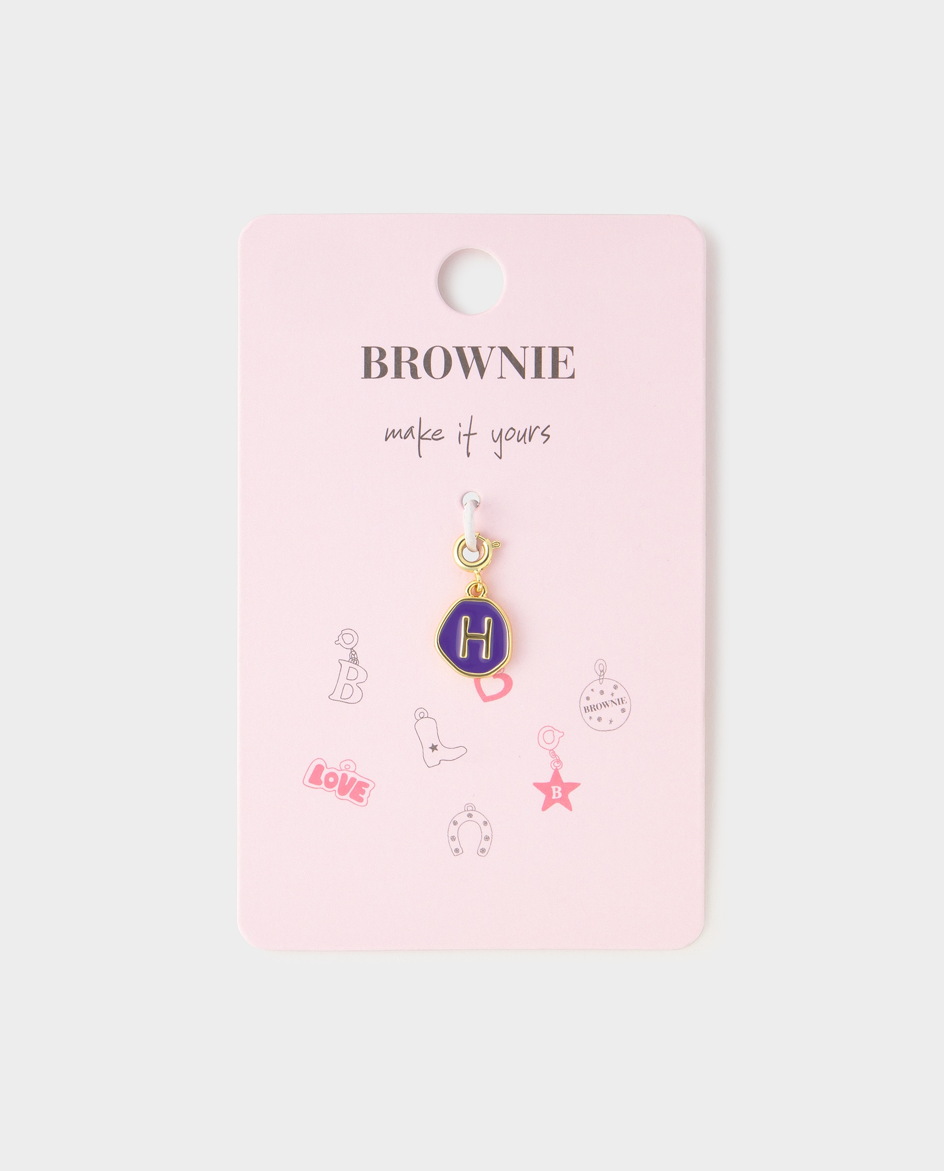 Imagem 0 de Charm de Letra H em Dourado