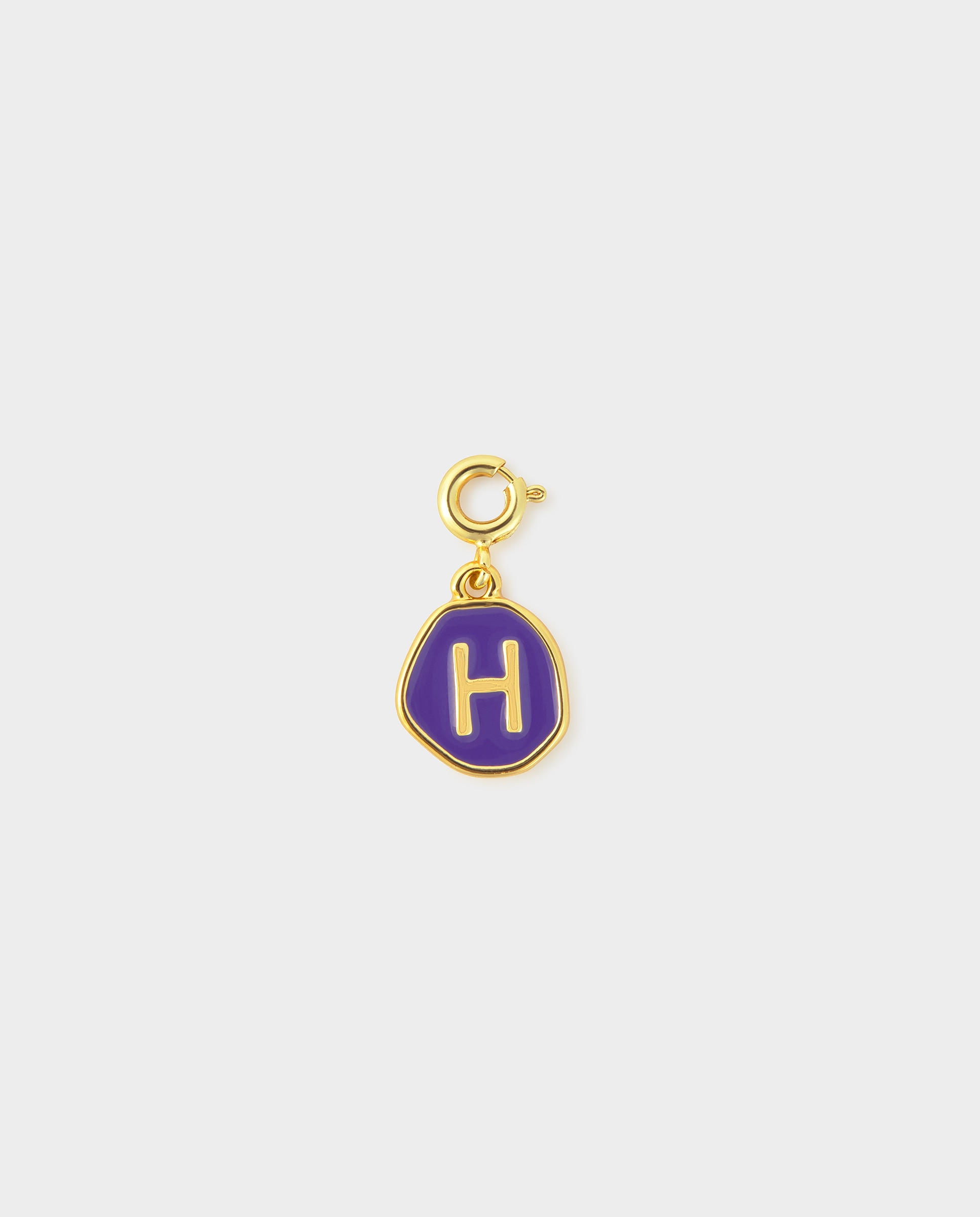 Charm de Letra H em Dourado Dourado-2