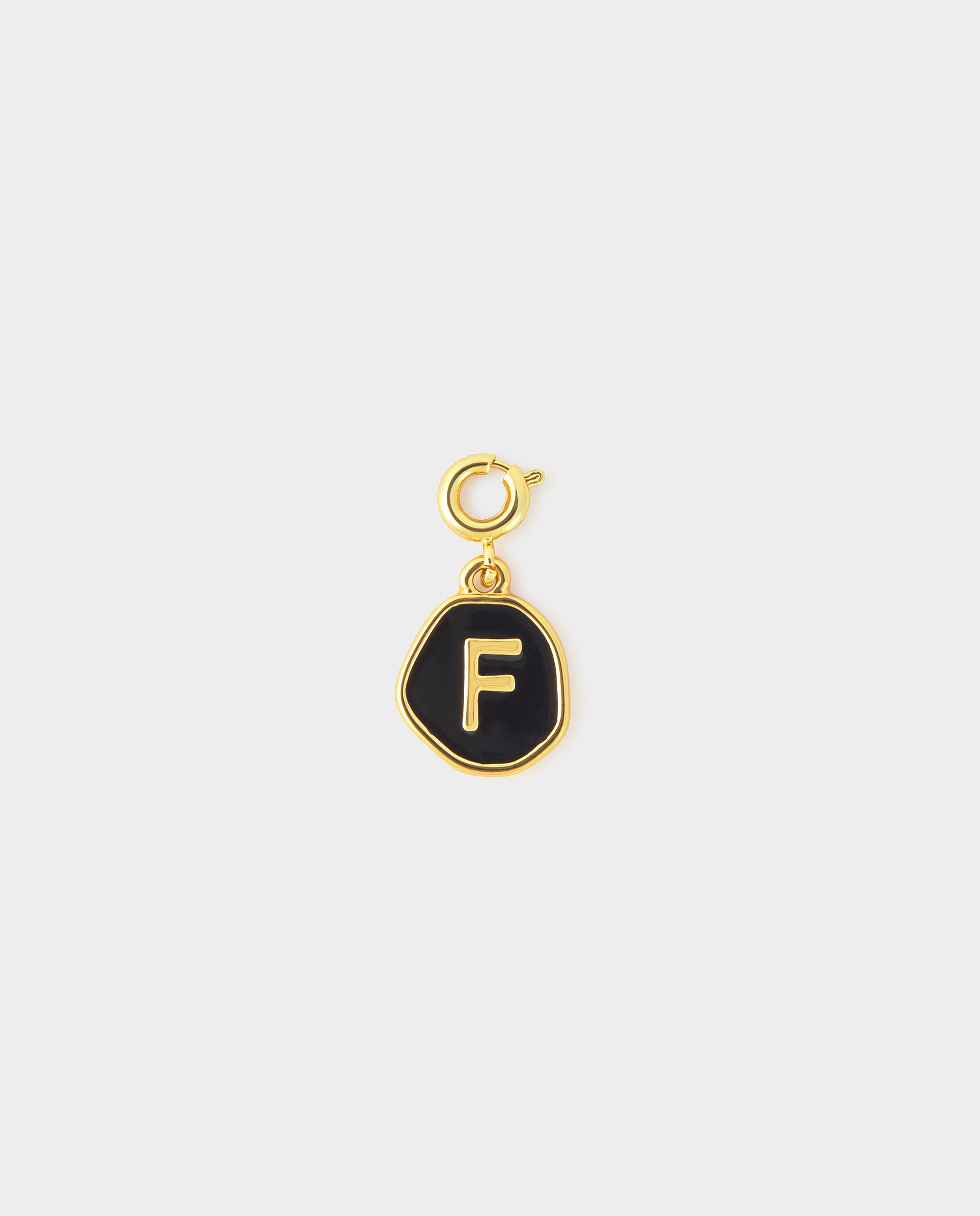 Charm de Letra F em Dourado Dourado-2