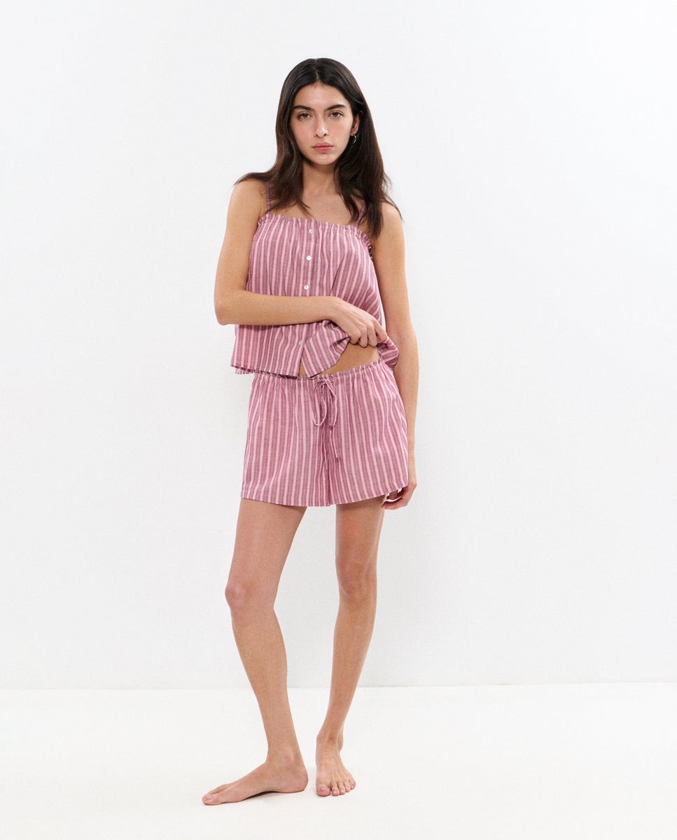 Imagem 0 de Pijama Curto Às Riscas