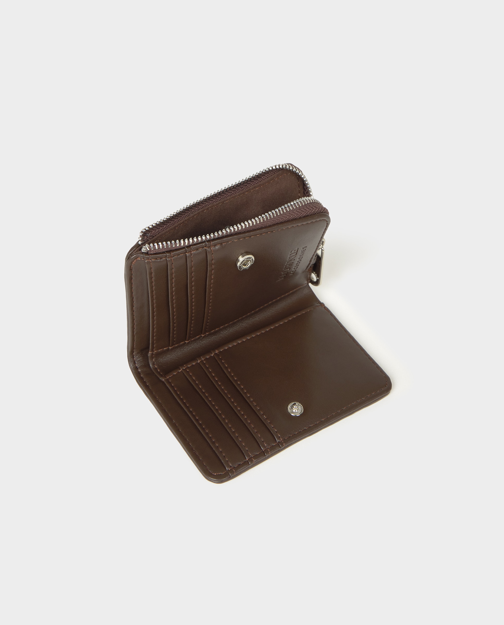 Porta-moedas com Logo Bege-2