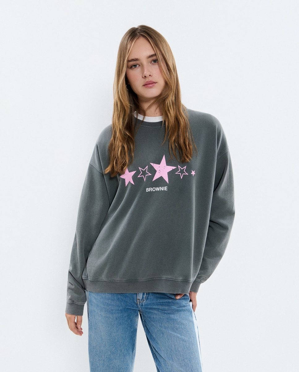 Imagem 0 de Sweatshirt com Logo e Estrelas