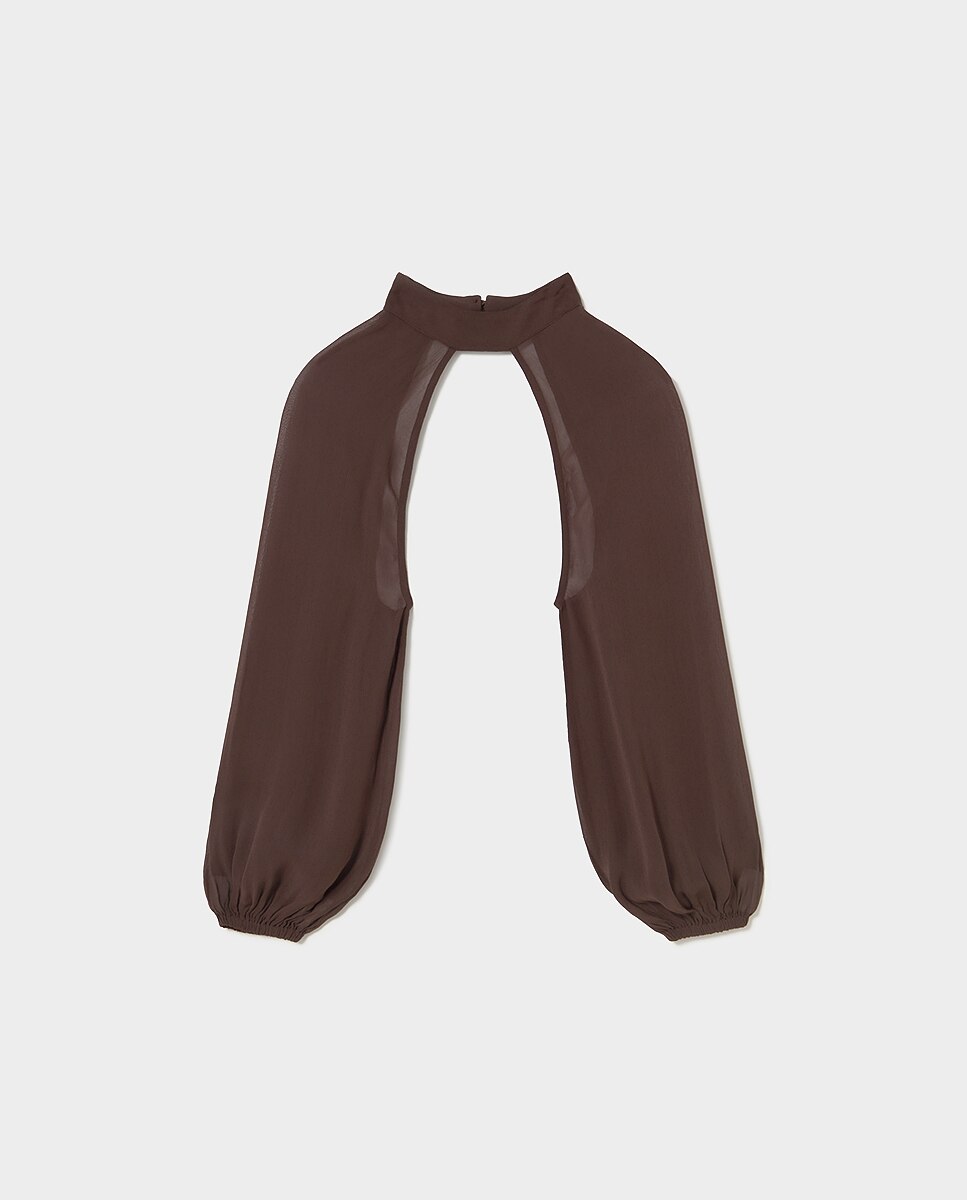 Manguitos com Choker Castanho-5