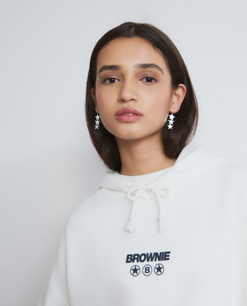 Sweatshirt com Capuz Cachorros Branco-4