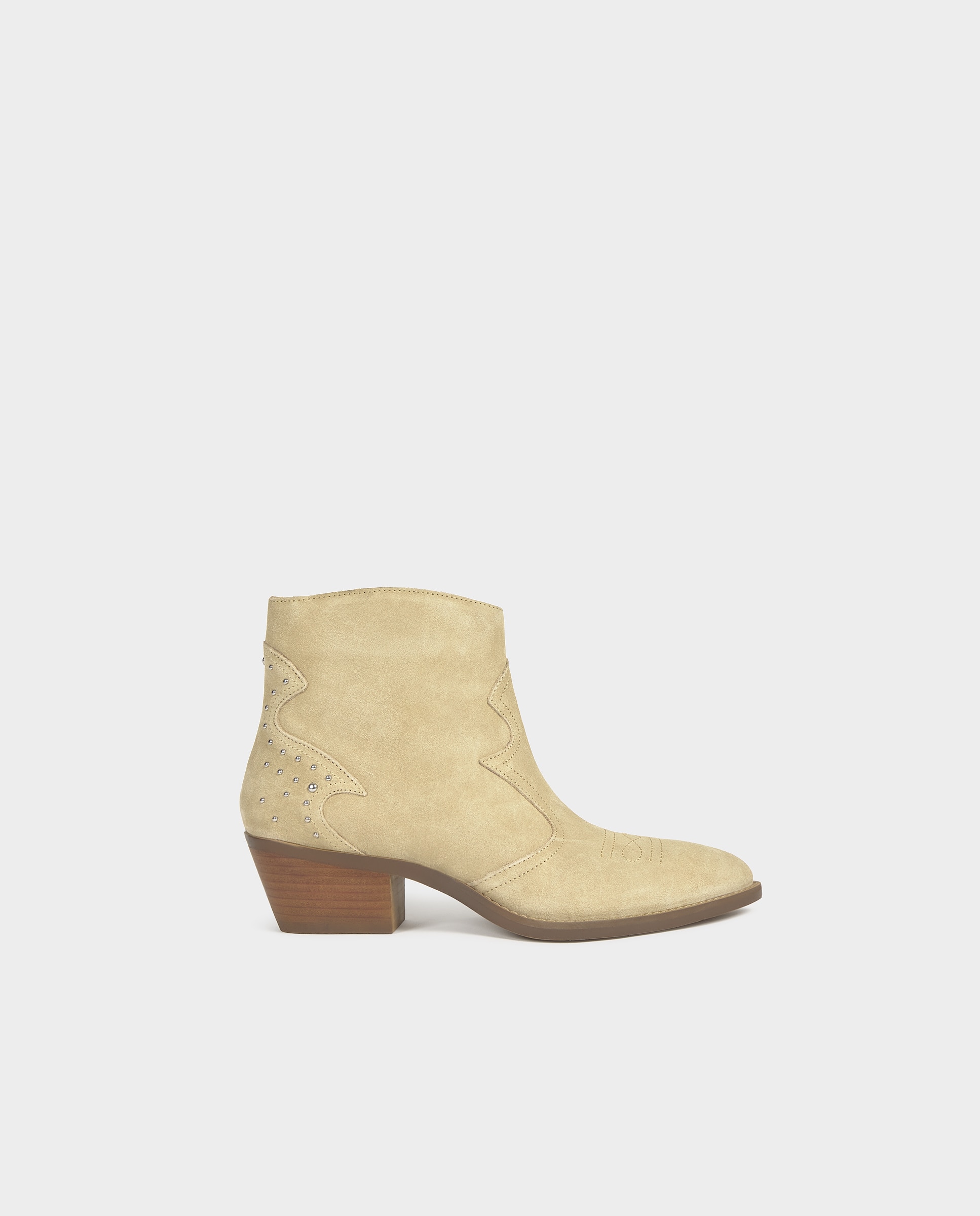 Imagem 0 de Botins Cowboy de Pele Estilo Campestre com Tachas