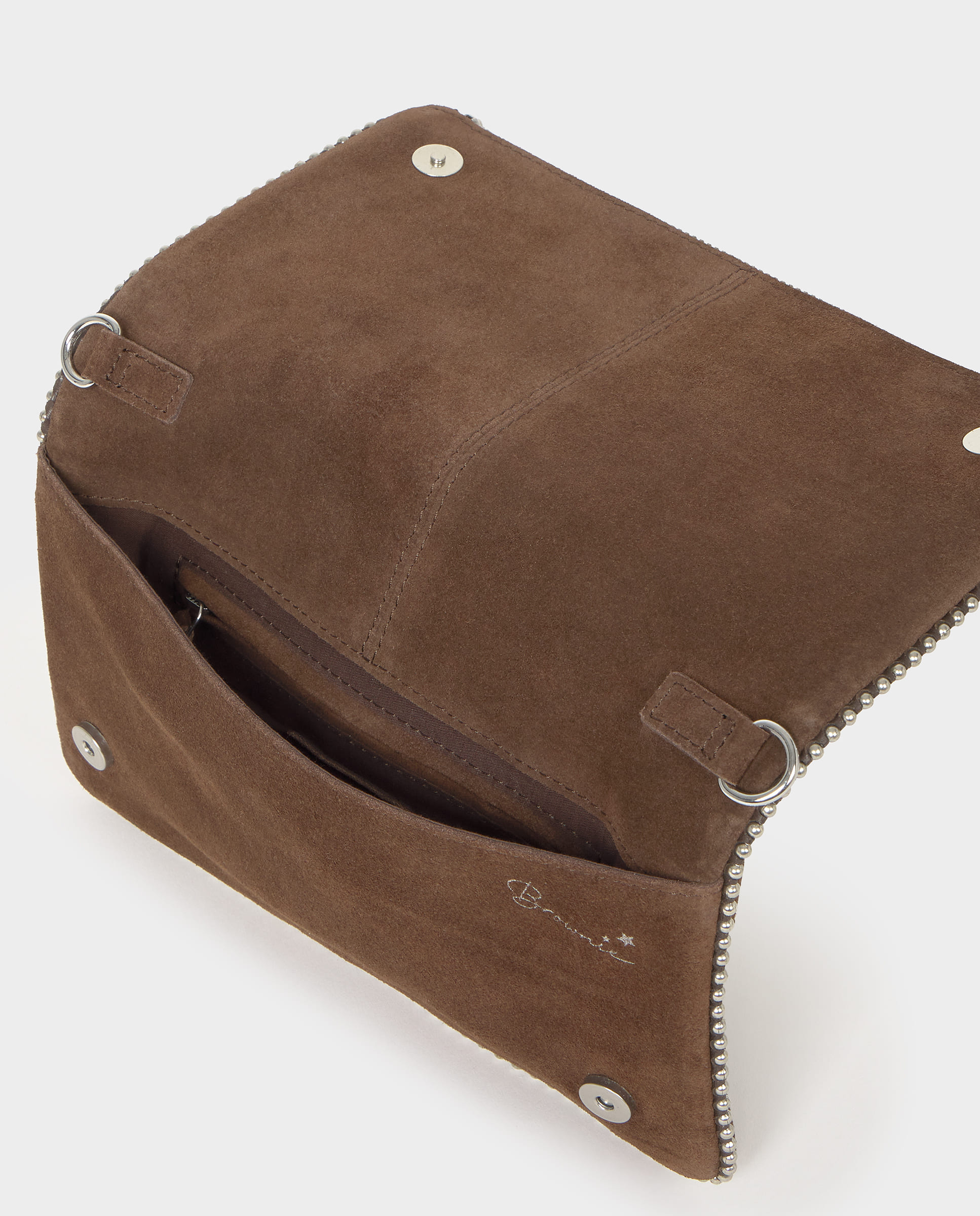 Mala de Couro com Bolinhas Castanho-chocolate-5