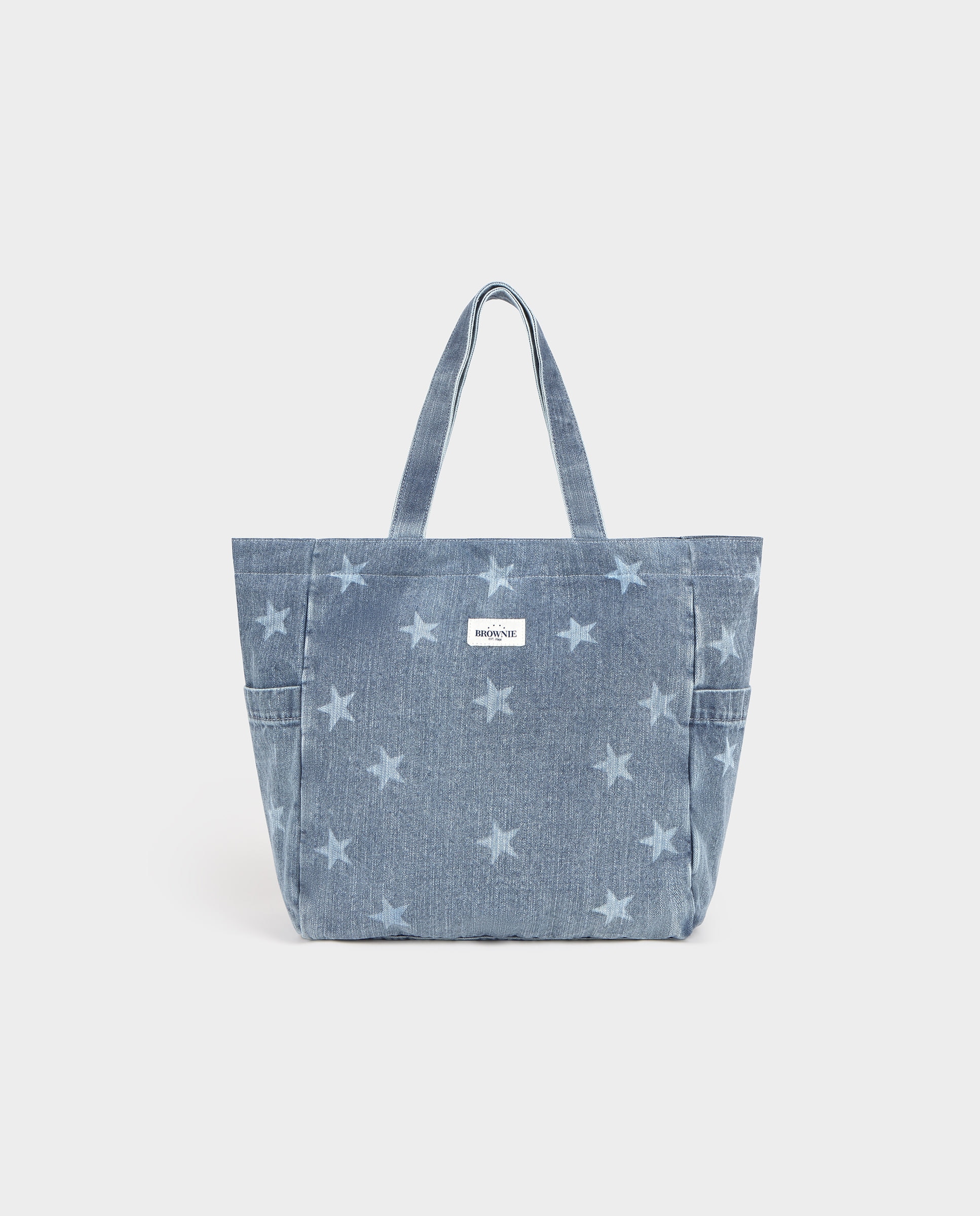 Imagem 0 de Mala de Ombro Tipo Shopper com Estrelas