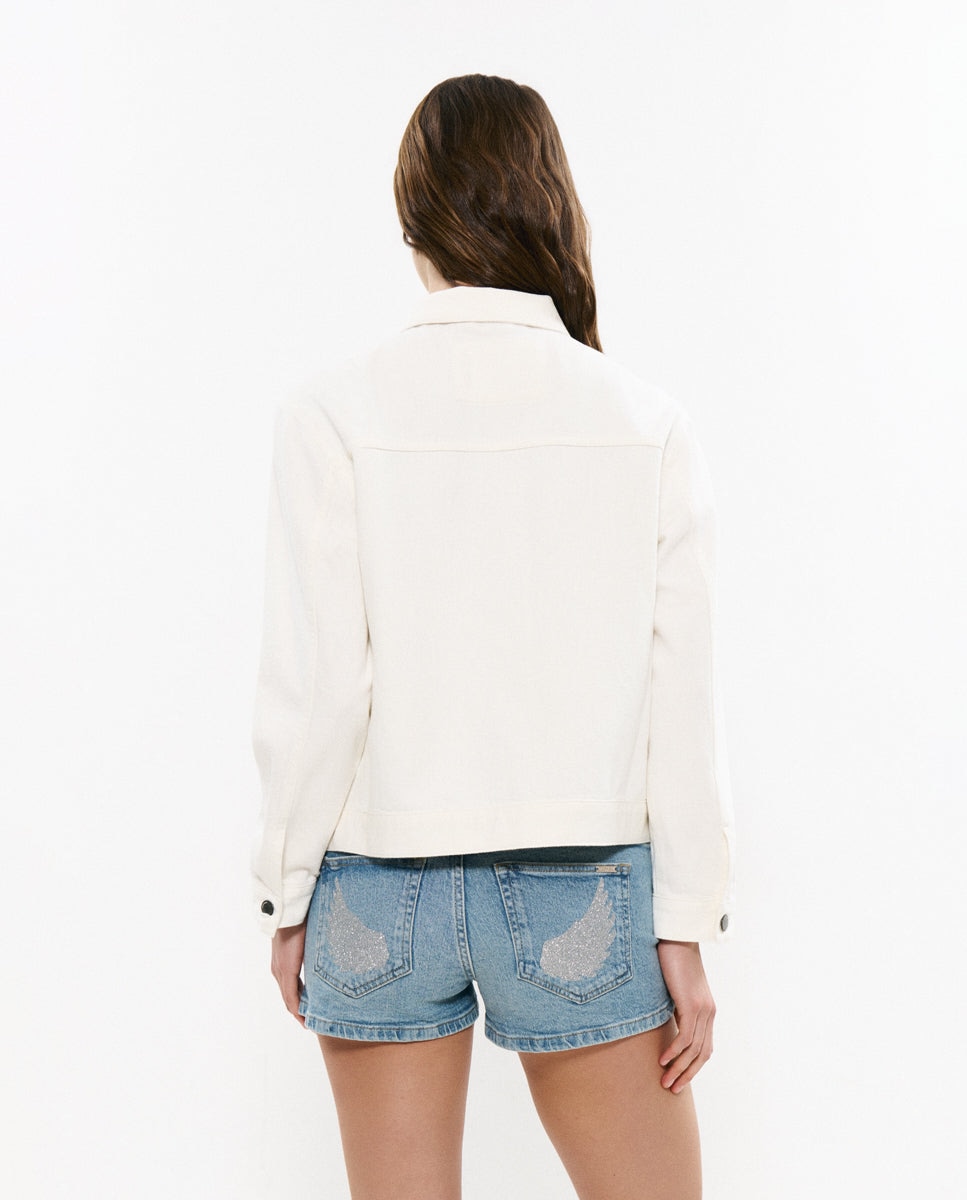 Casaco com Bolsos Grandes Branco-2