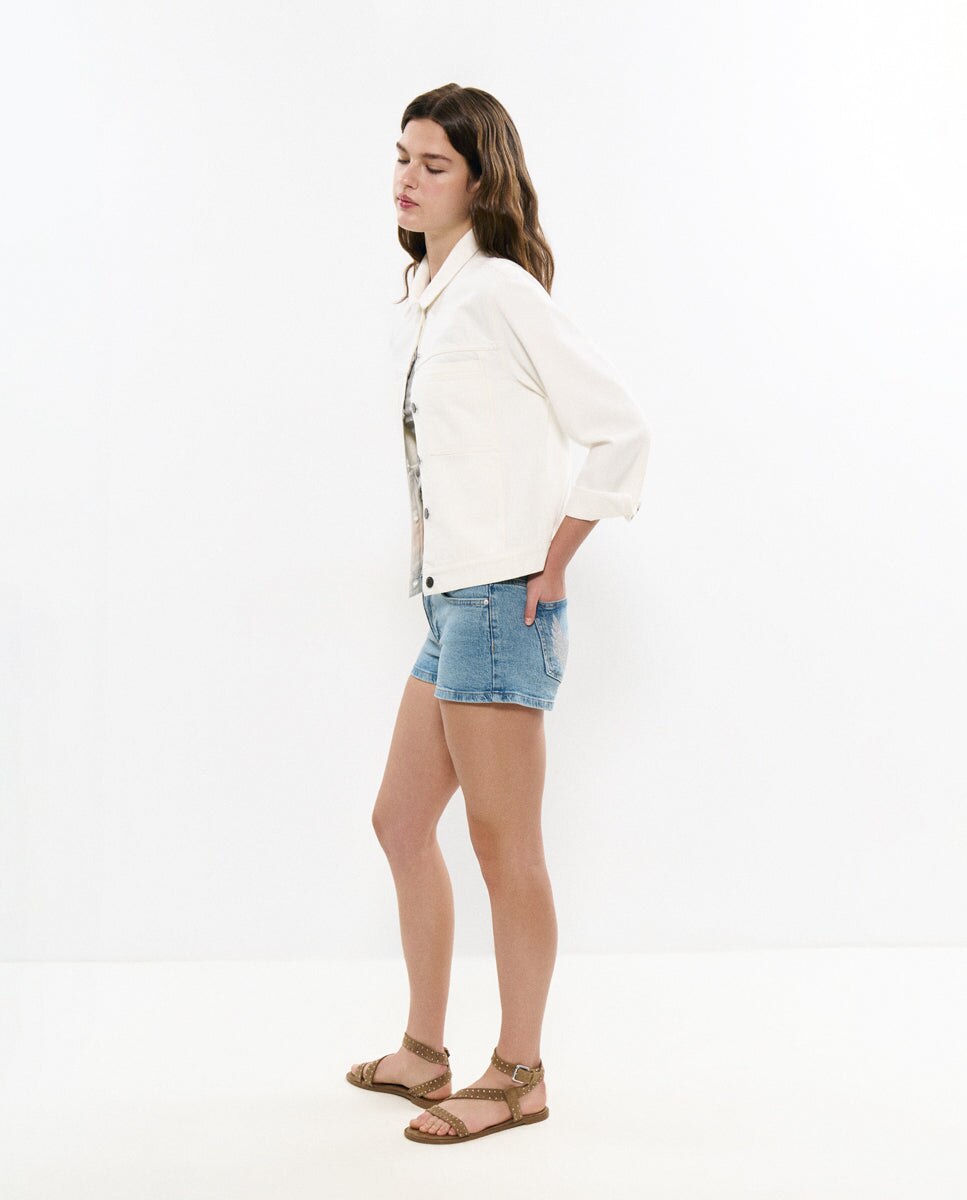 Casaco com Bolsos Grandes Branco-5