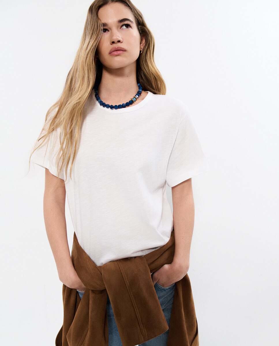 Colar Bolas Irregulares Azul-3