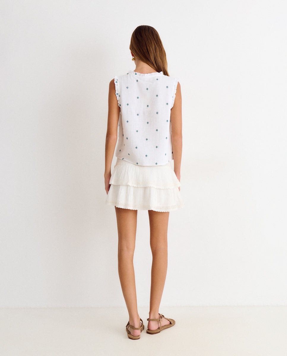 Blusa com Bordados Branco-2