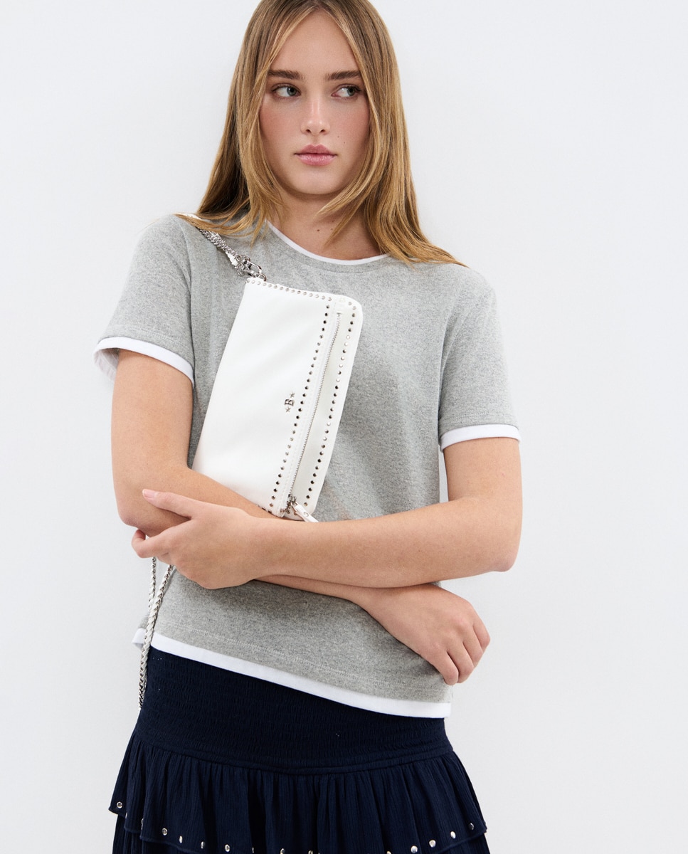 Mala com Aba e Tachas Branco-2