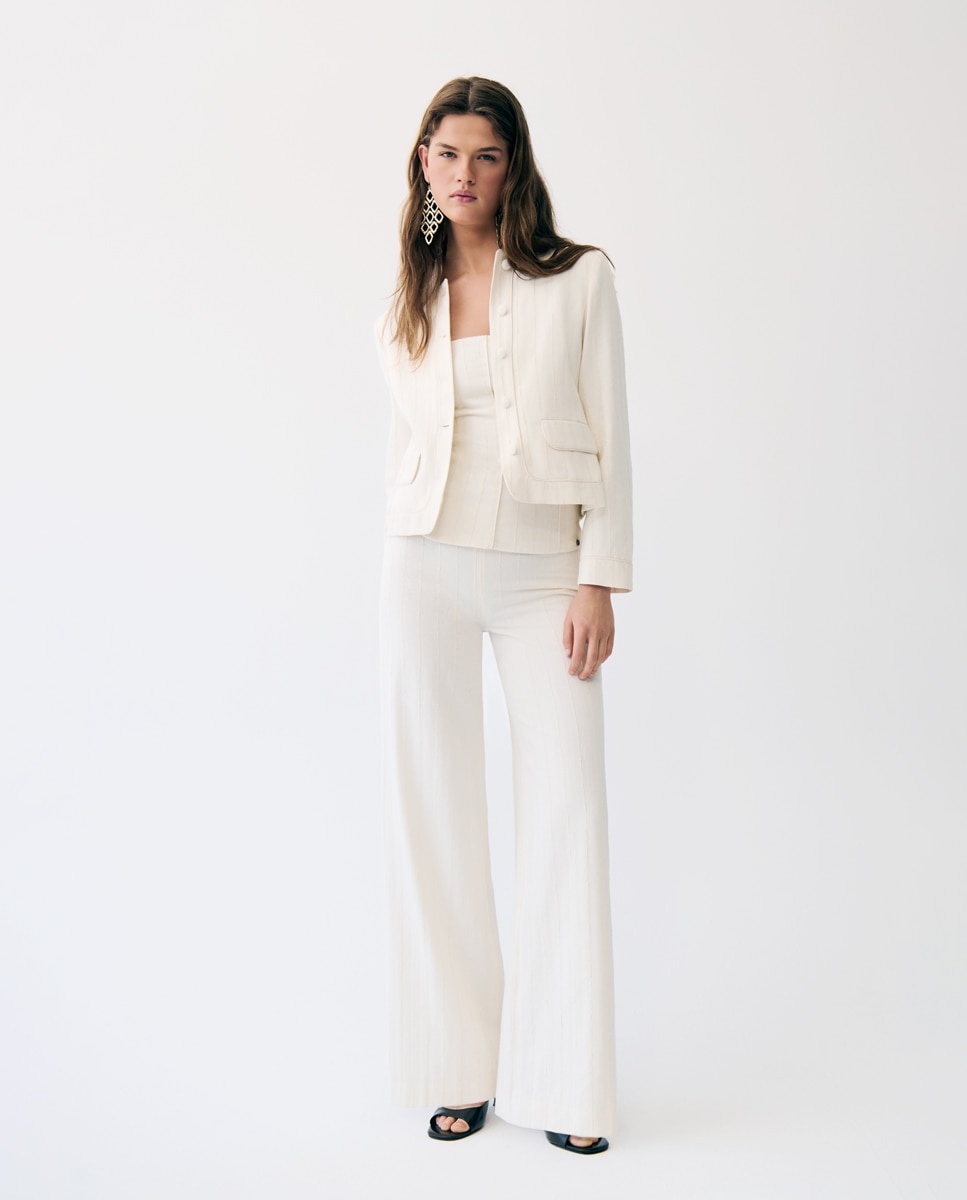 Imagem 0 de Calças Largas com Textura