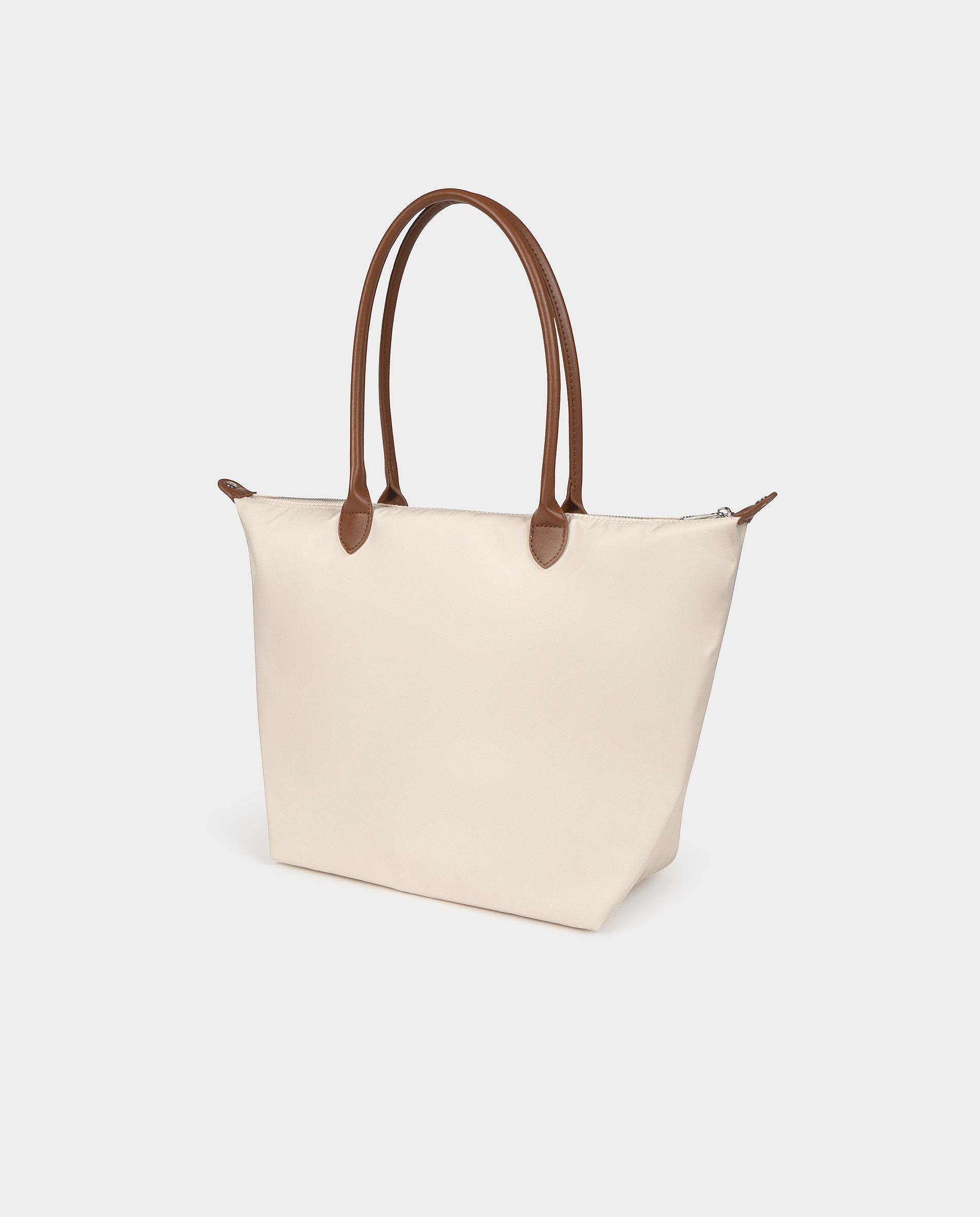 Mala de Ombro Tipo Shopper Bege-5