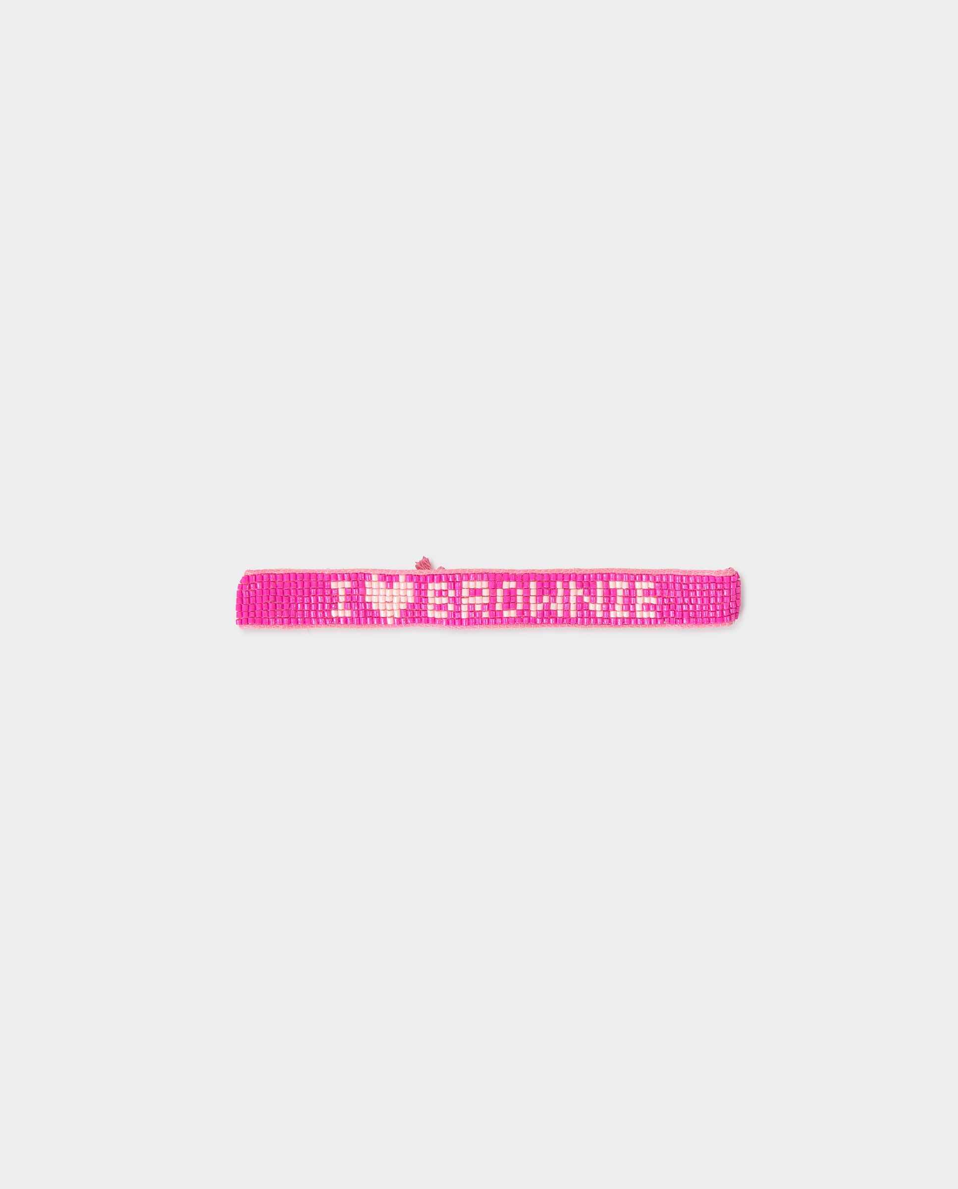 Pulseira de Beads com Logo Rosa-2