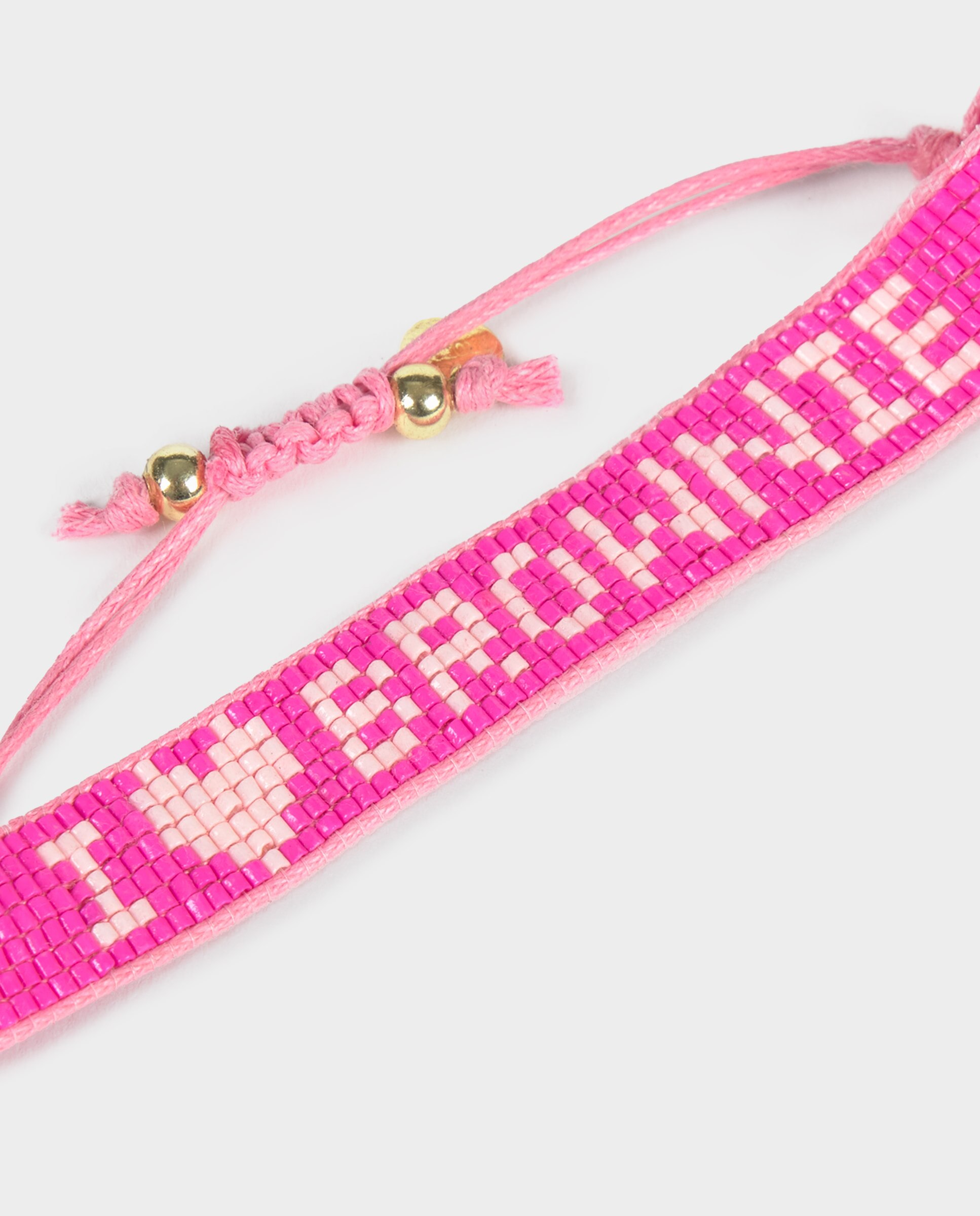 Pulseira de Beads com Logo Rosa-3
