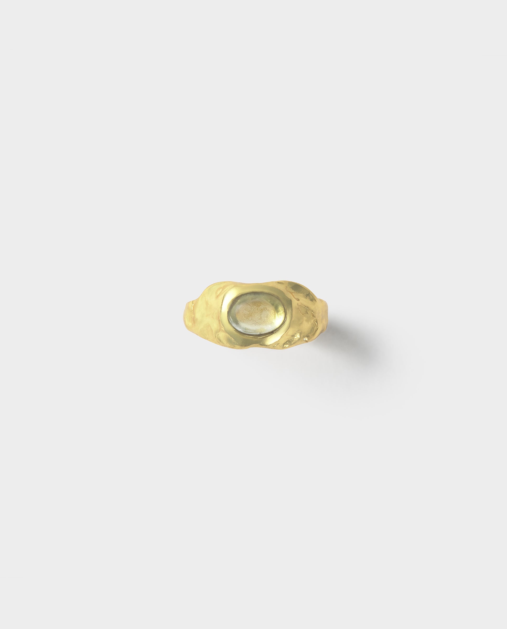 Imagem 0 de Anel Irregular com Pedra Dourado