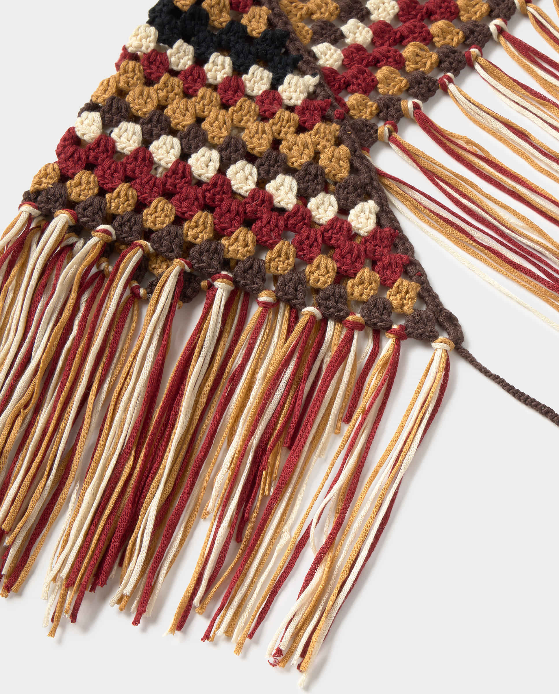 Écharpe de Crochet Grená-3