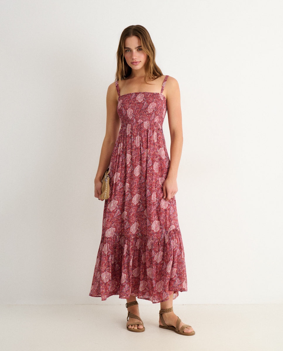 Imagem 0 de Vestido Comprido de Alças com Estampado