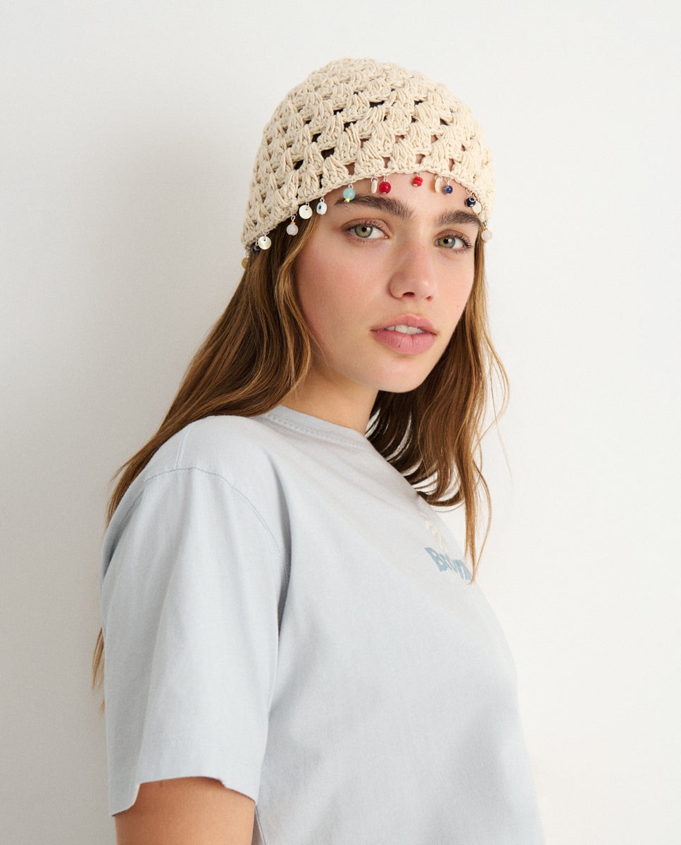 Casquete de Crochet Branco-2