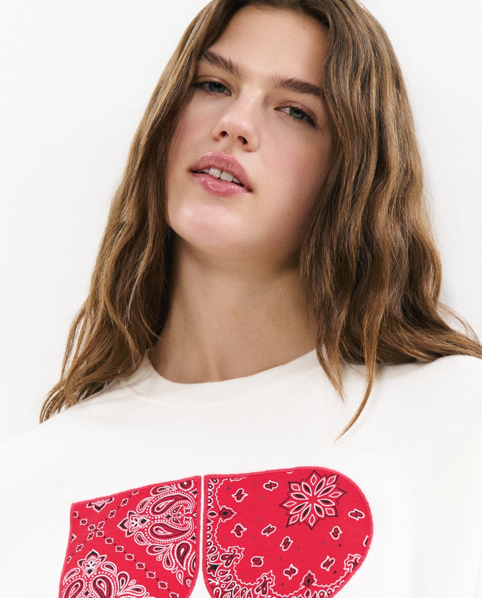 Sweatshirt com Logo Bandana Bordada Branco-4