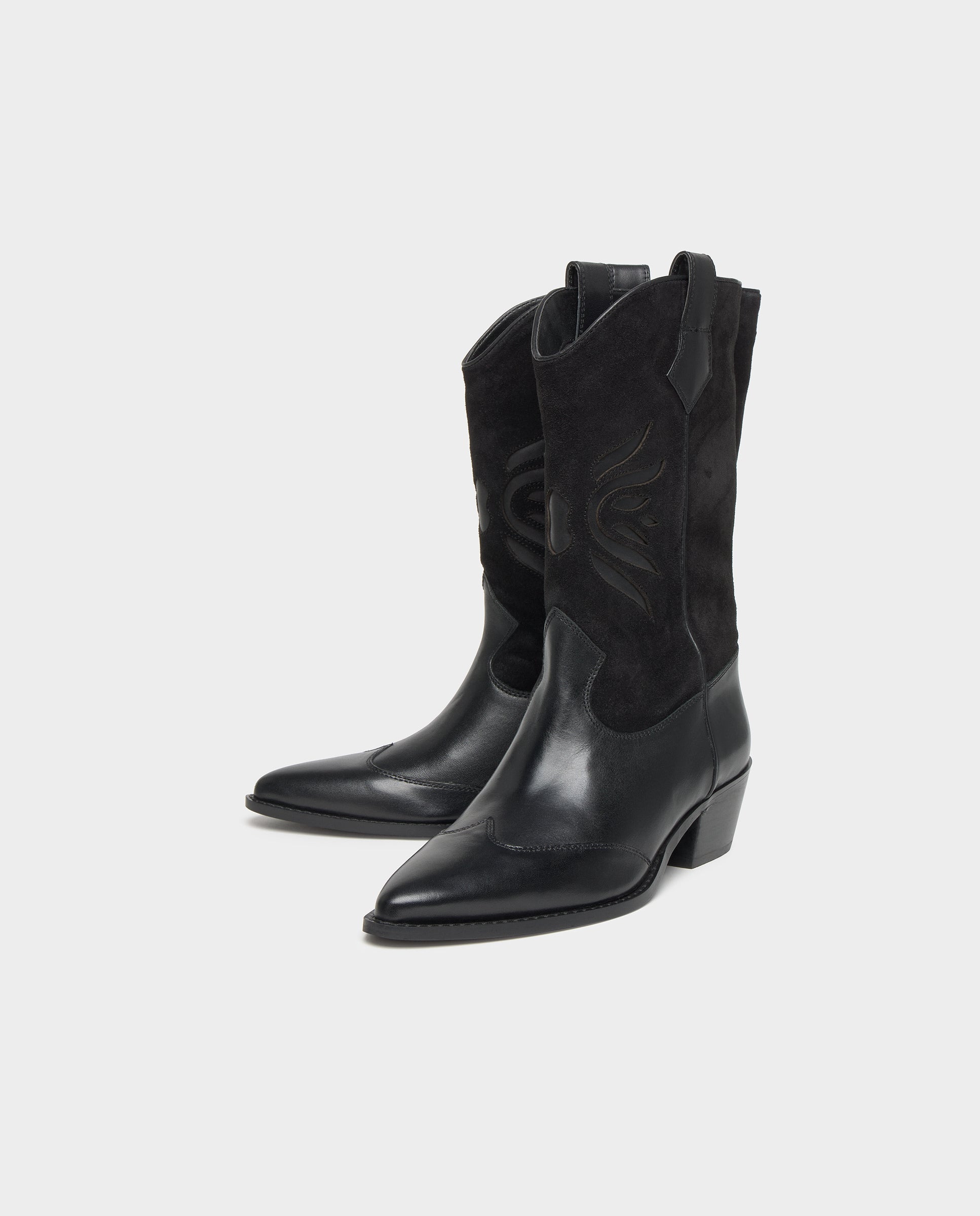 Botas Estilo Cowboy Preto-3