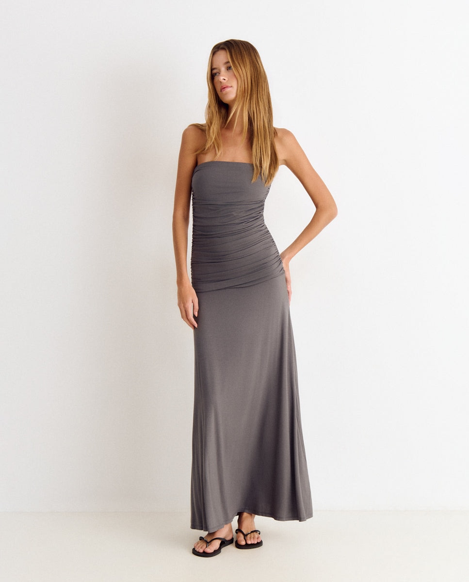 Imagem 0 de Vestido Comprido com Franzidos