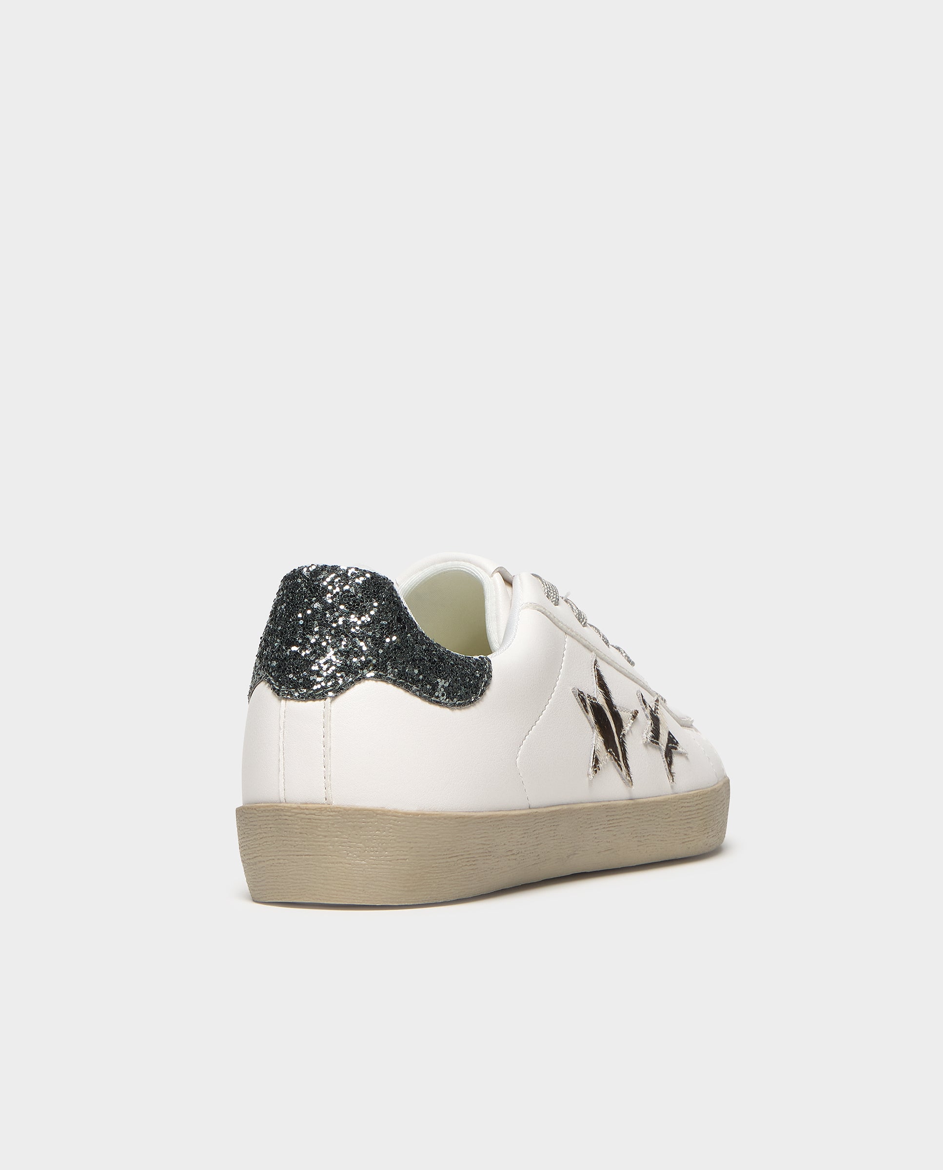 Sapatilhas com Estrelas Animal Print Cru-2