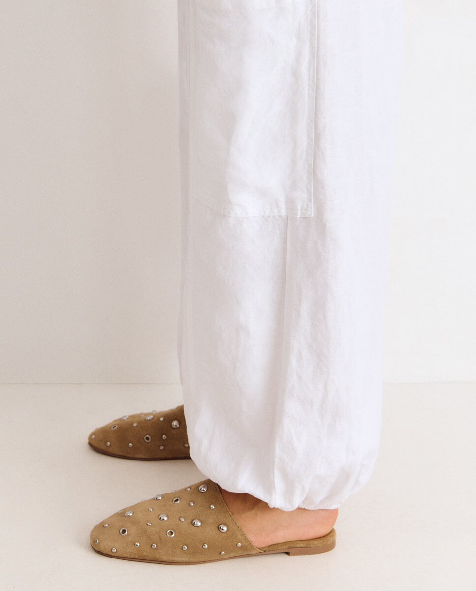 Mule em Pele com Tachas Camel-2