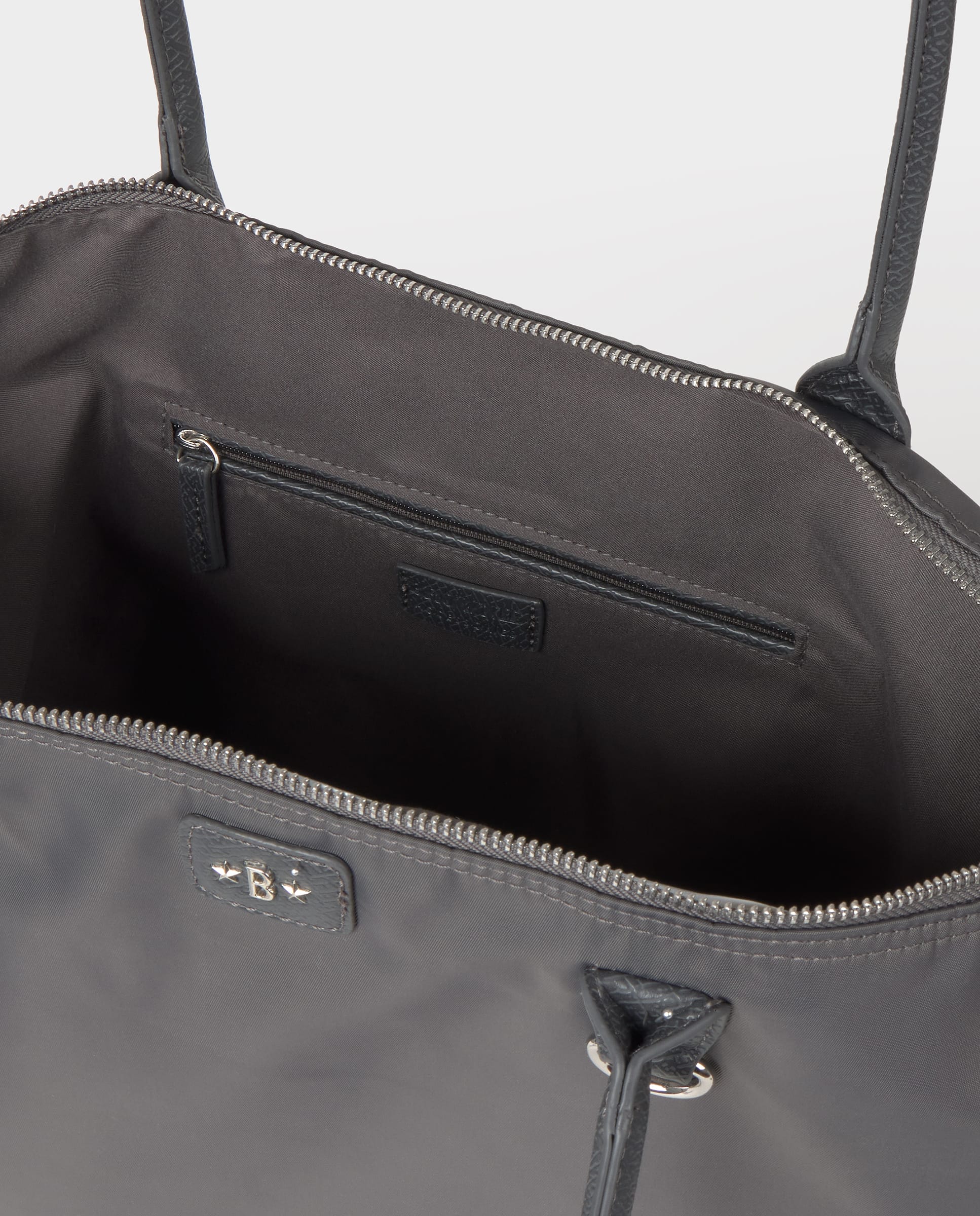 Mala Shopper de Nylon Cinzento-3