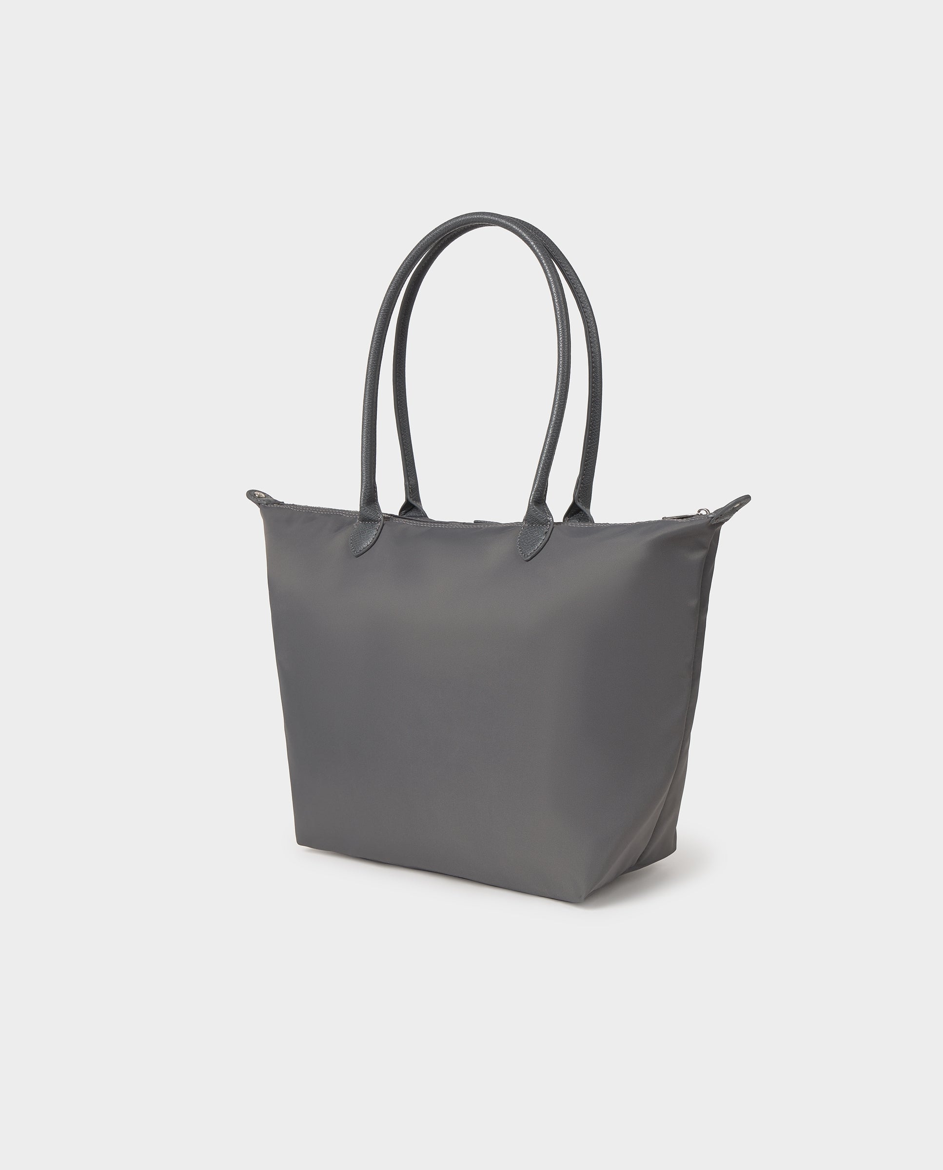 Mala Shopper de Nylon Cinzento-4