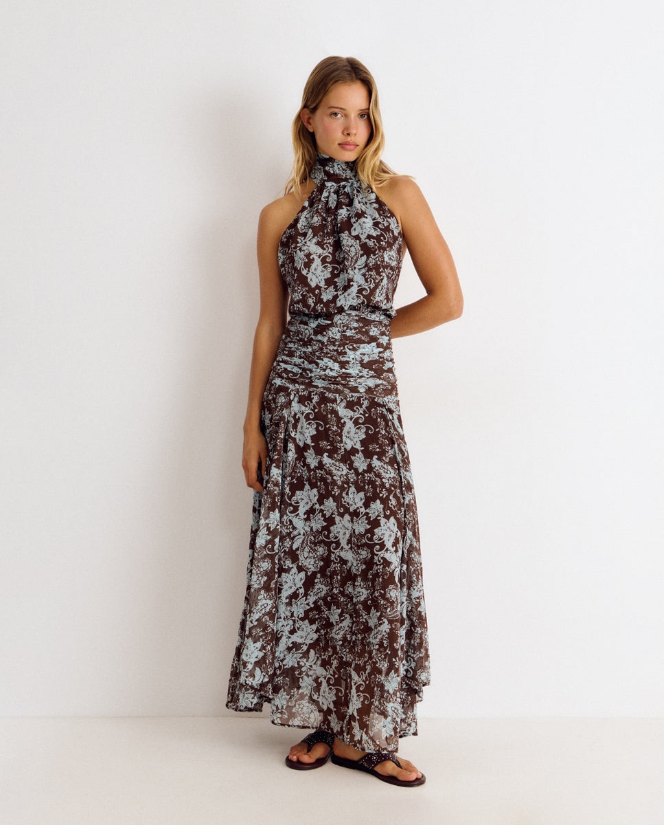 Imagem 0 de Vestido Comprido Estampado