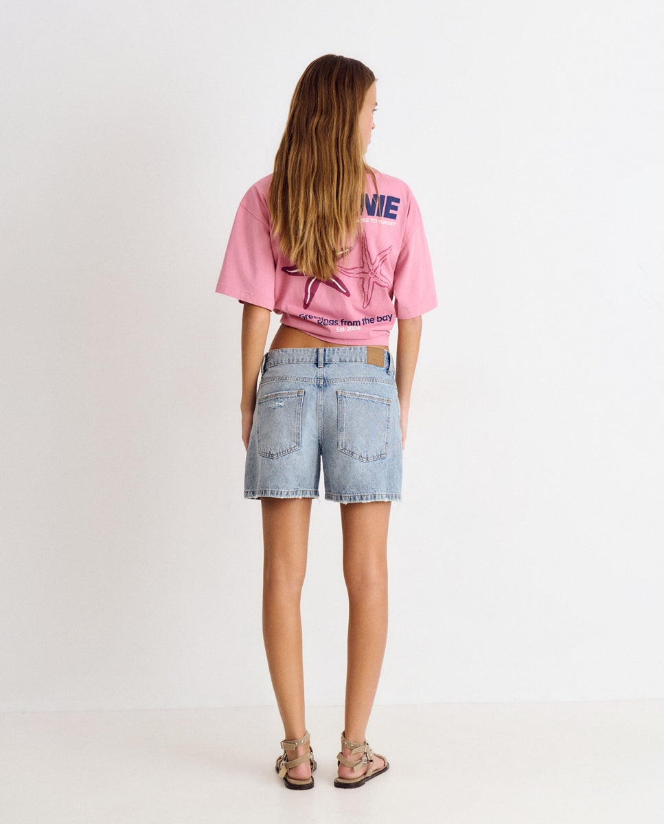 Shorts Básicos Azul-2