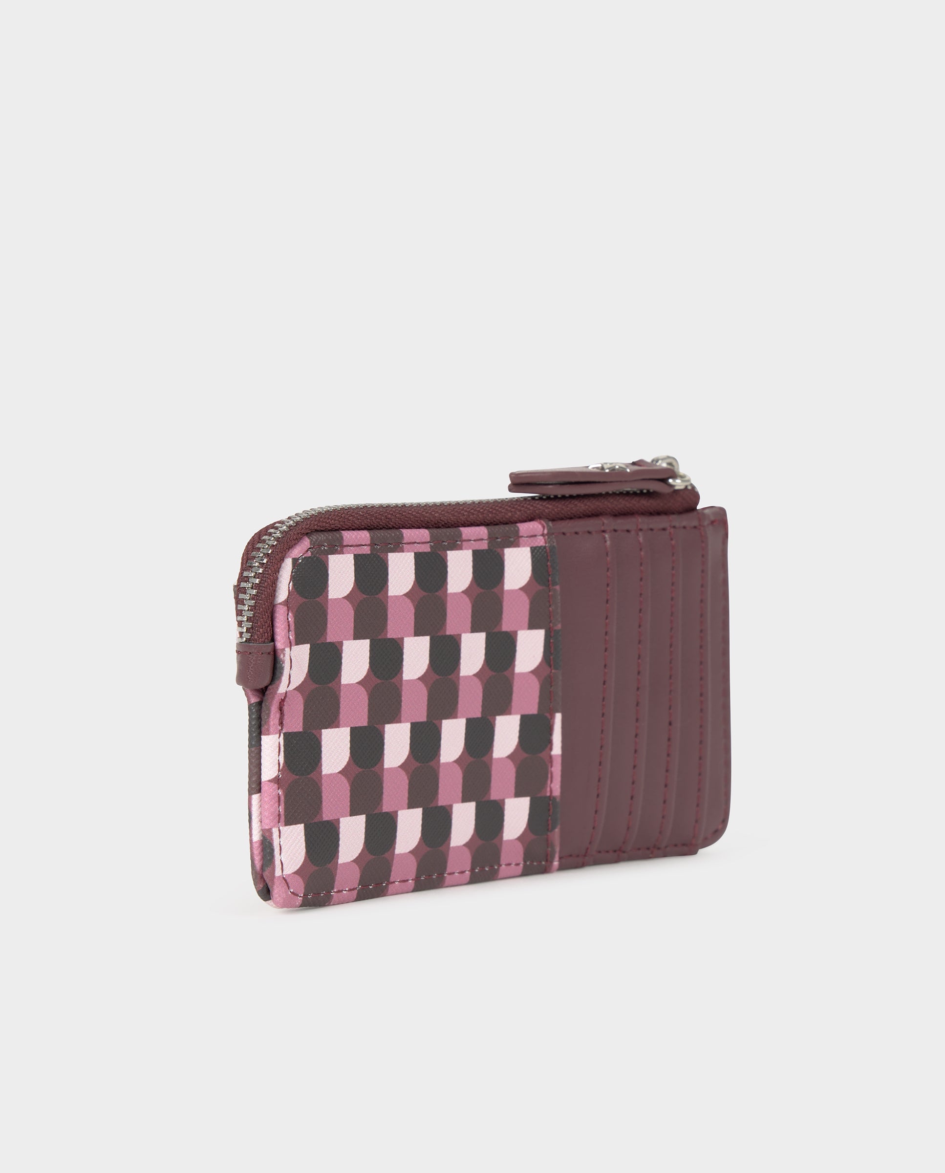 Porta-cartões Estampado Vermelho-5