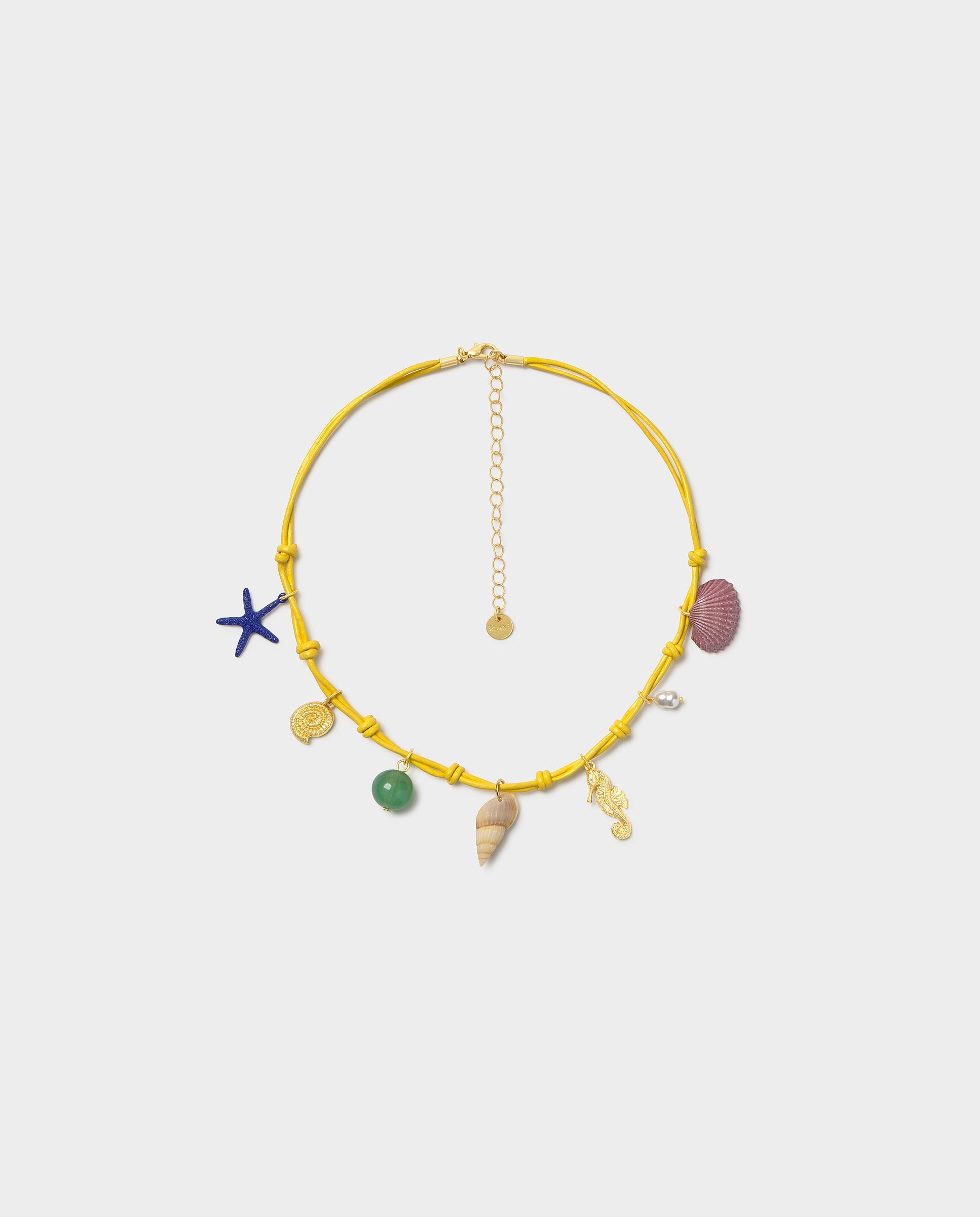 Colar com Peças Marinhas Amarelo-1