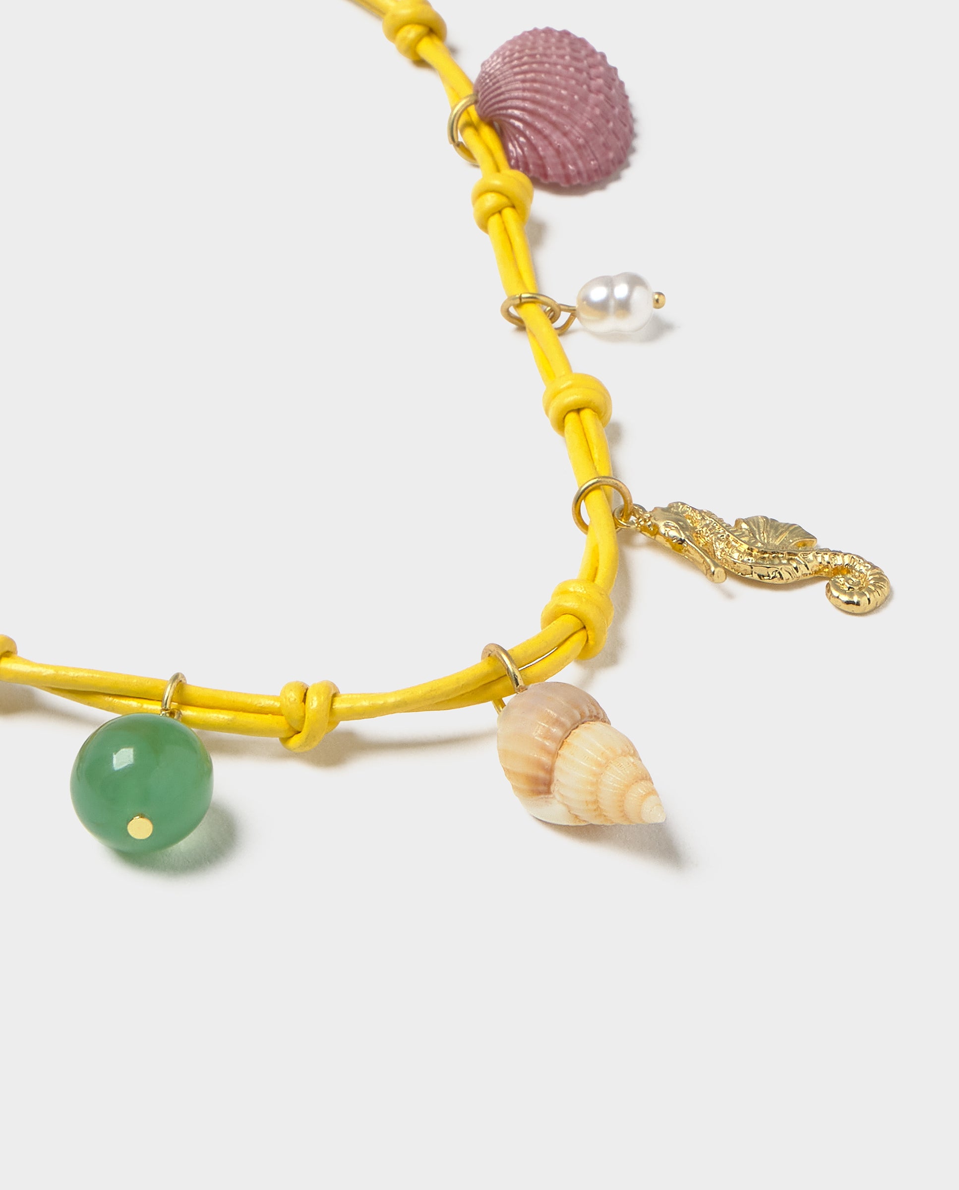Colar com Peças Marinhas Amarelo-2