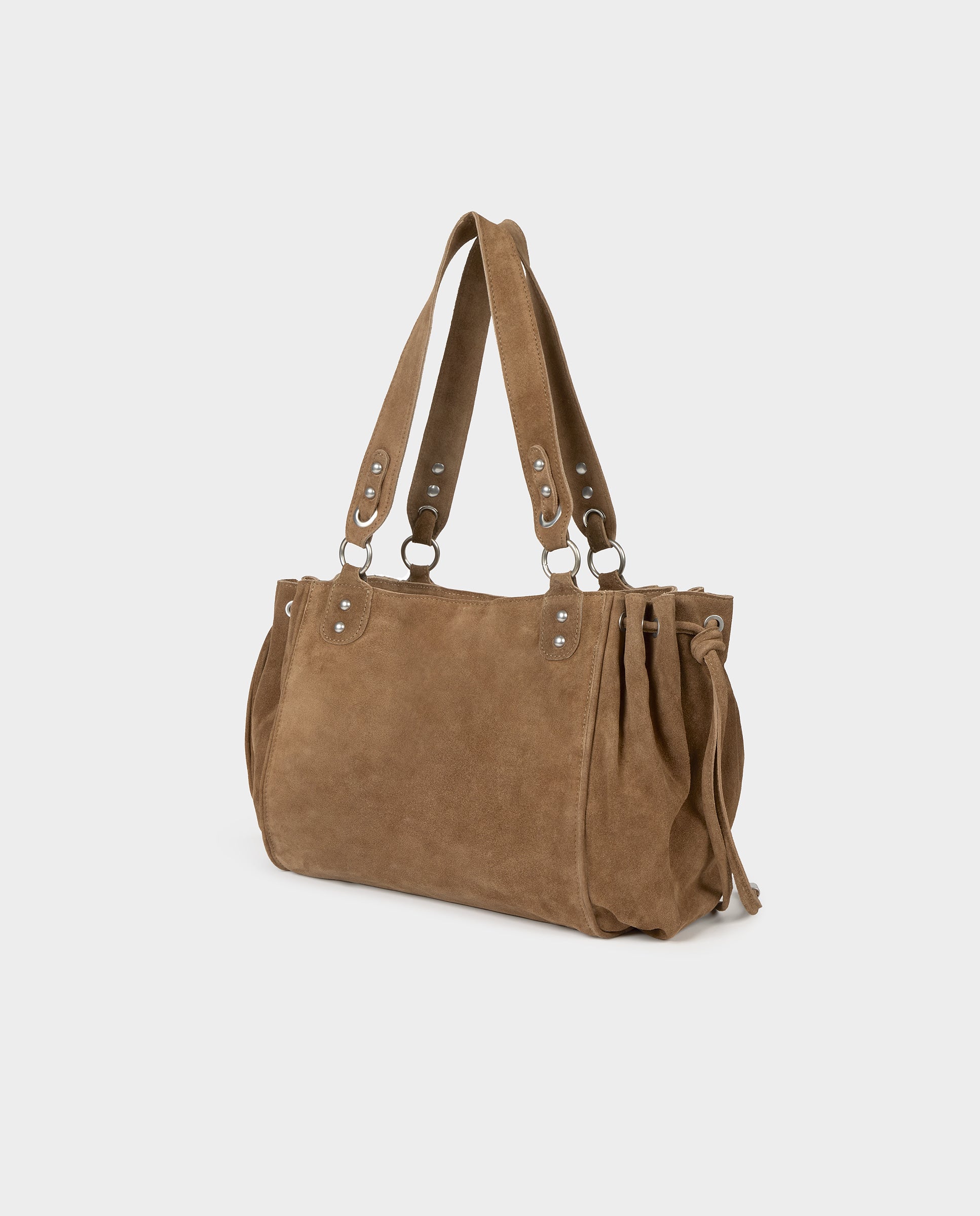 Mala Shopper de Couro Camel-5