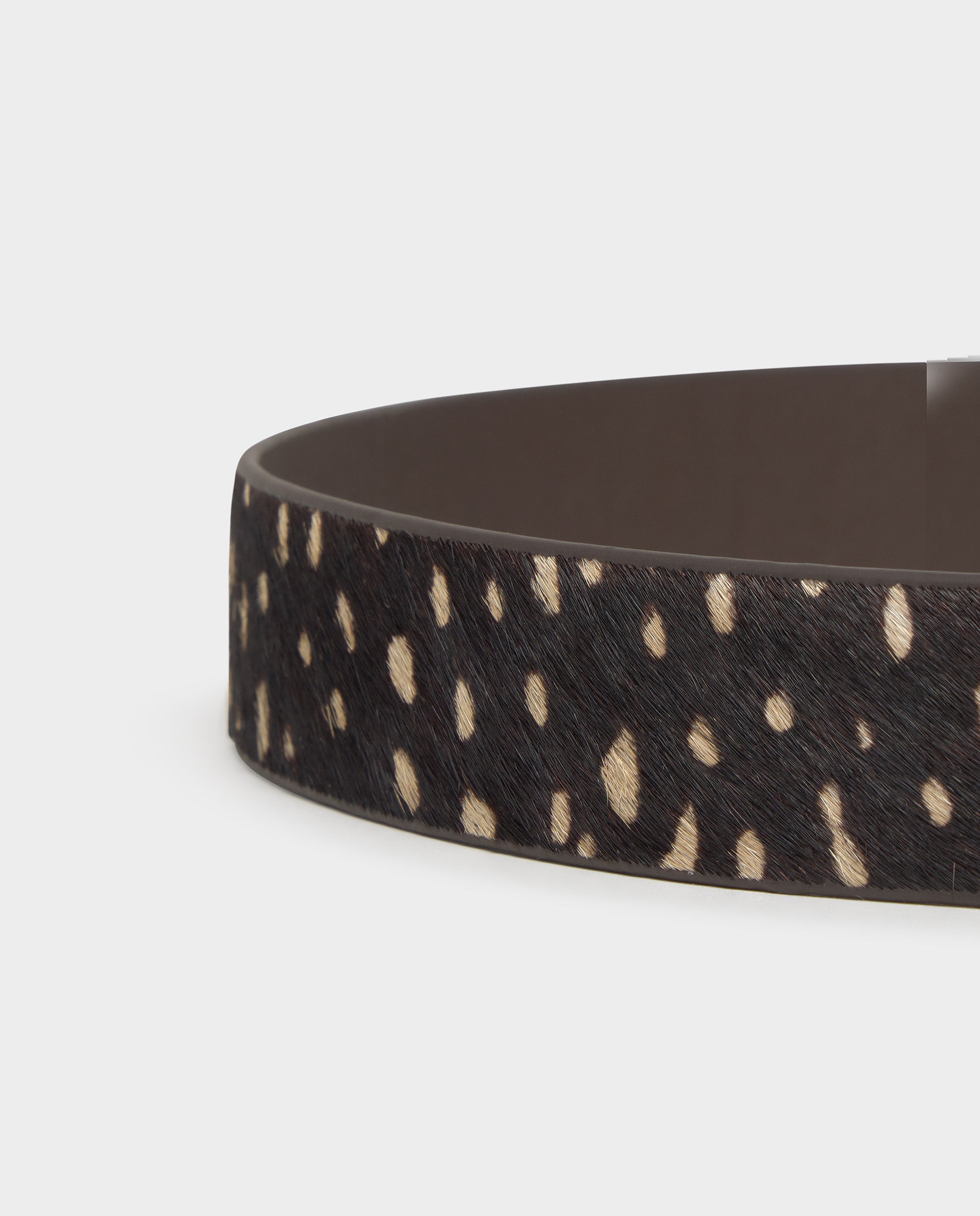 Cinto de Pele Animal Print Castanho-5