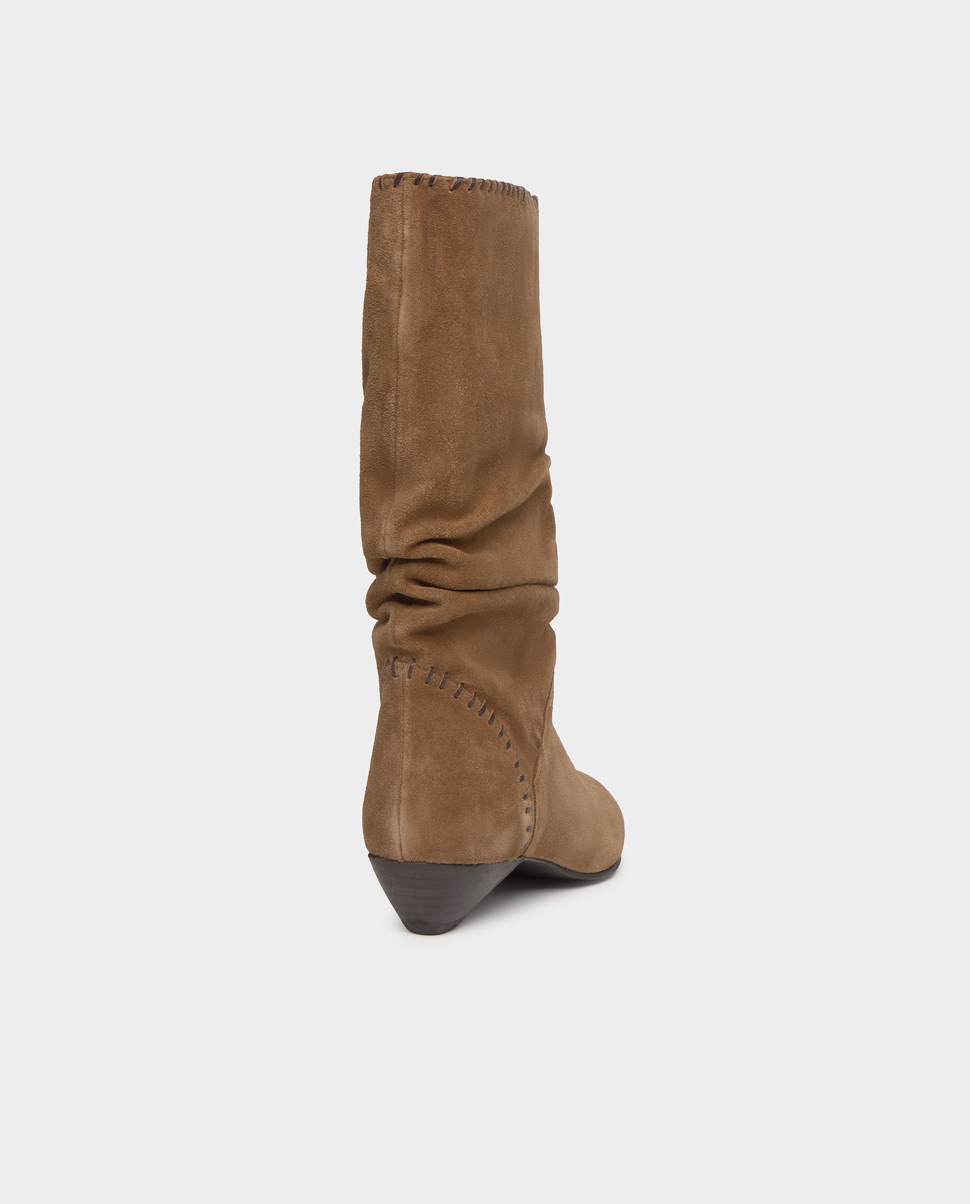 Botas de Pele com Salto Kitten Castanho-4