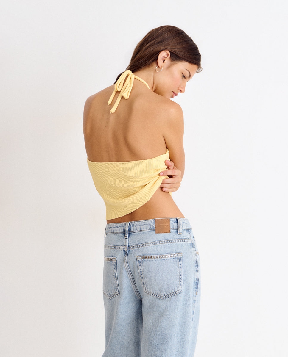 Top de Crochet Amarelo-2