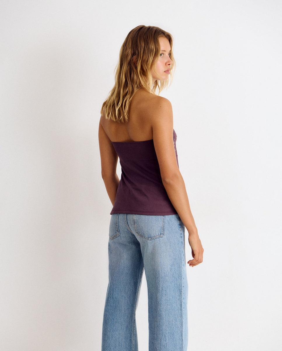 Top com Tachas Beringela-2