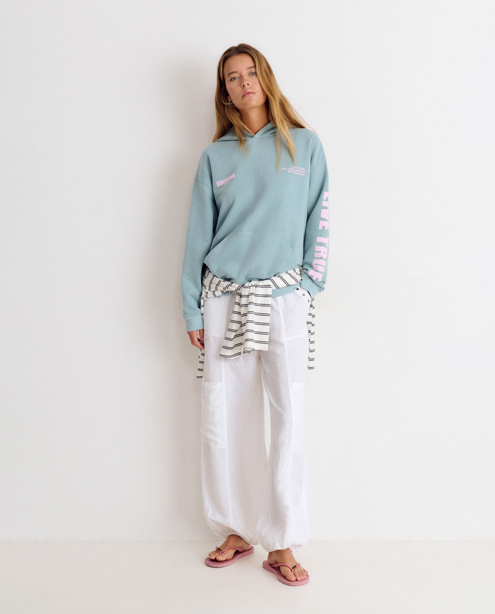 Sweatshirt com Logo e Patch Verde-2